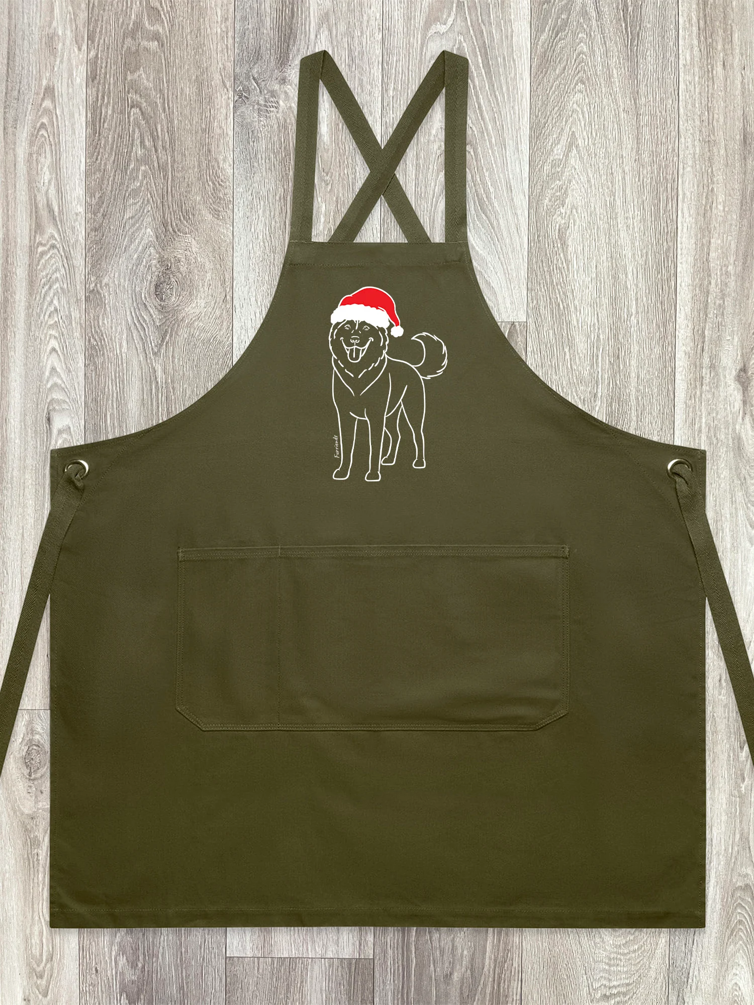 Husky Christmas Edition Jarrah Crossback Apron - Image 5