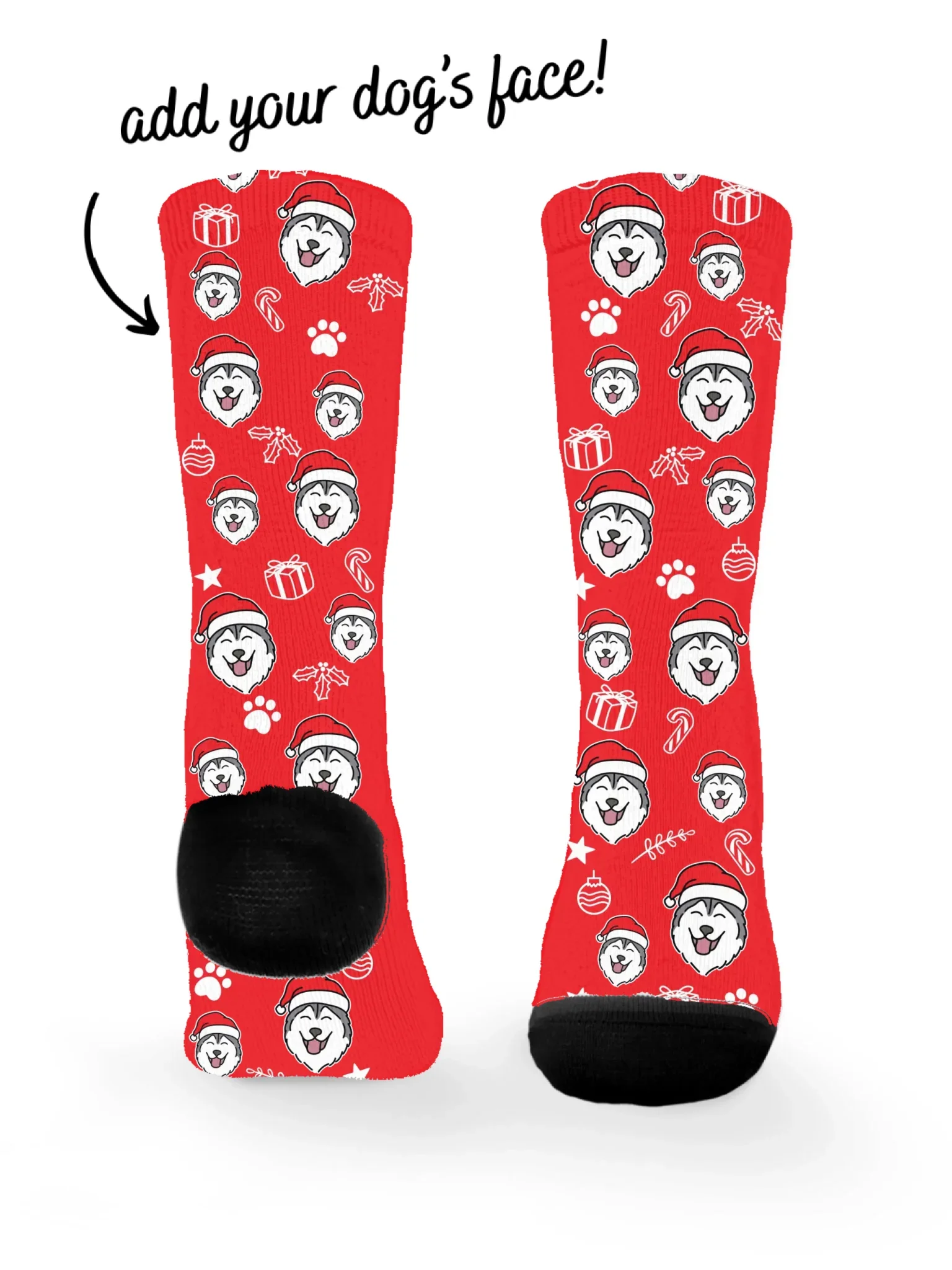 Husky ColourPop Christmas Edition Customisable Socks - Image 3