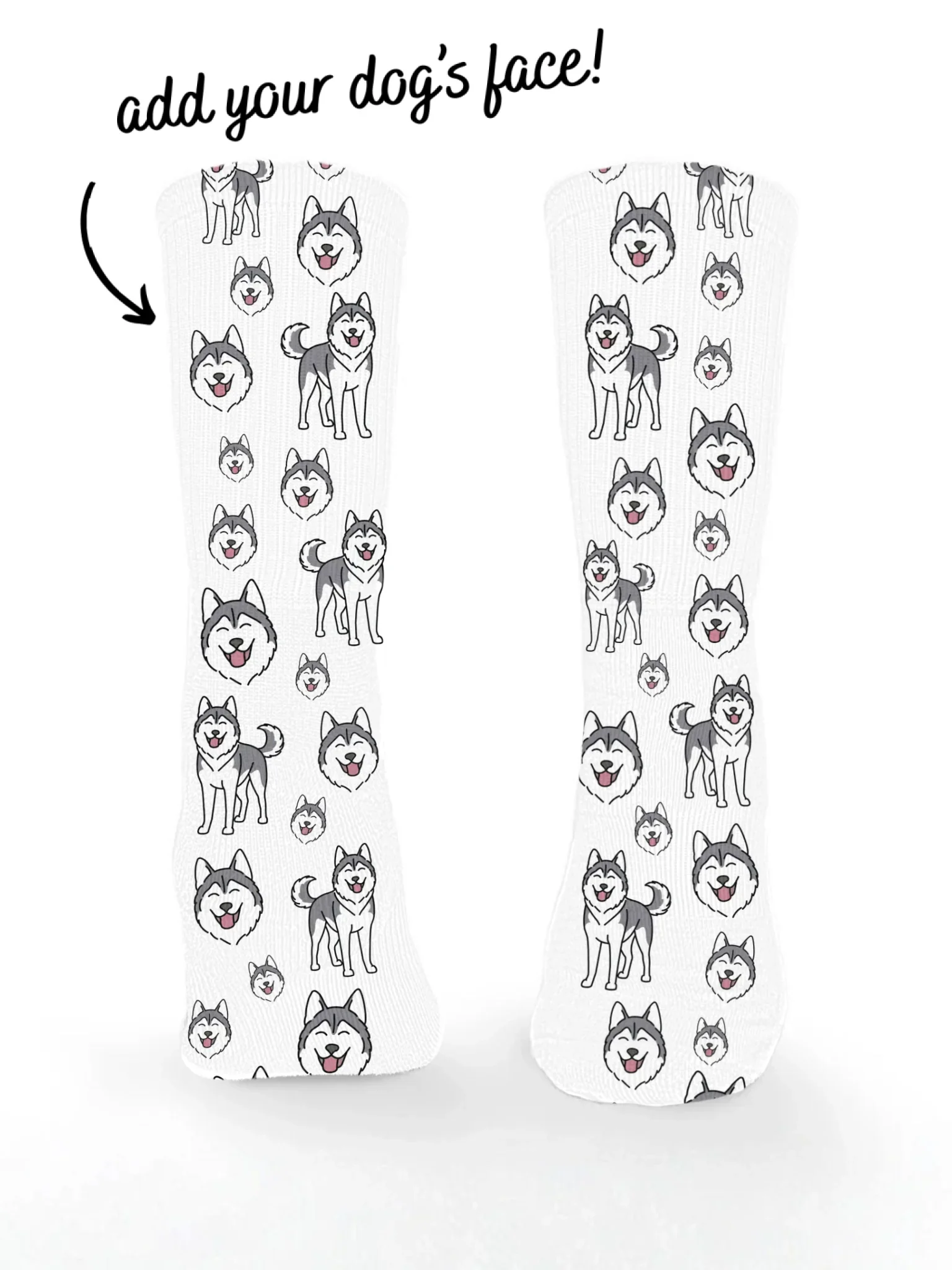 Husky ColourPop Customisable Socks