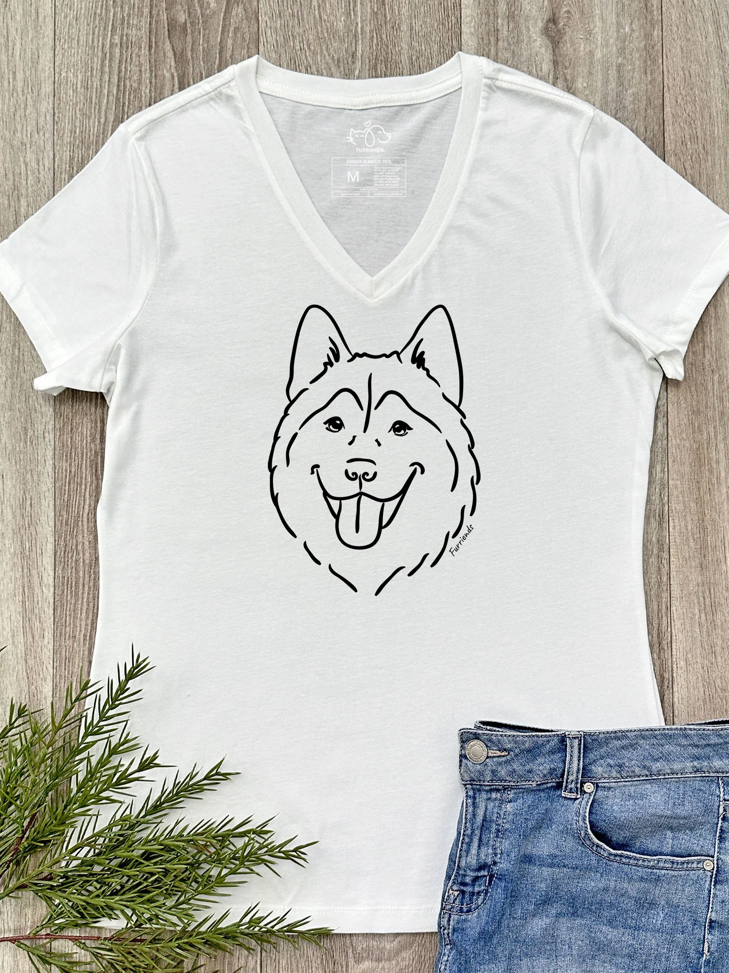 Husky Emma Women's V-Neck Tee - Image 3