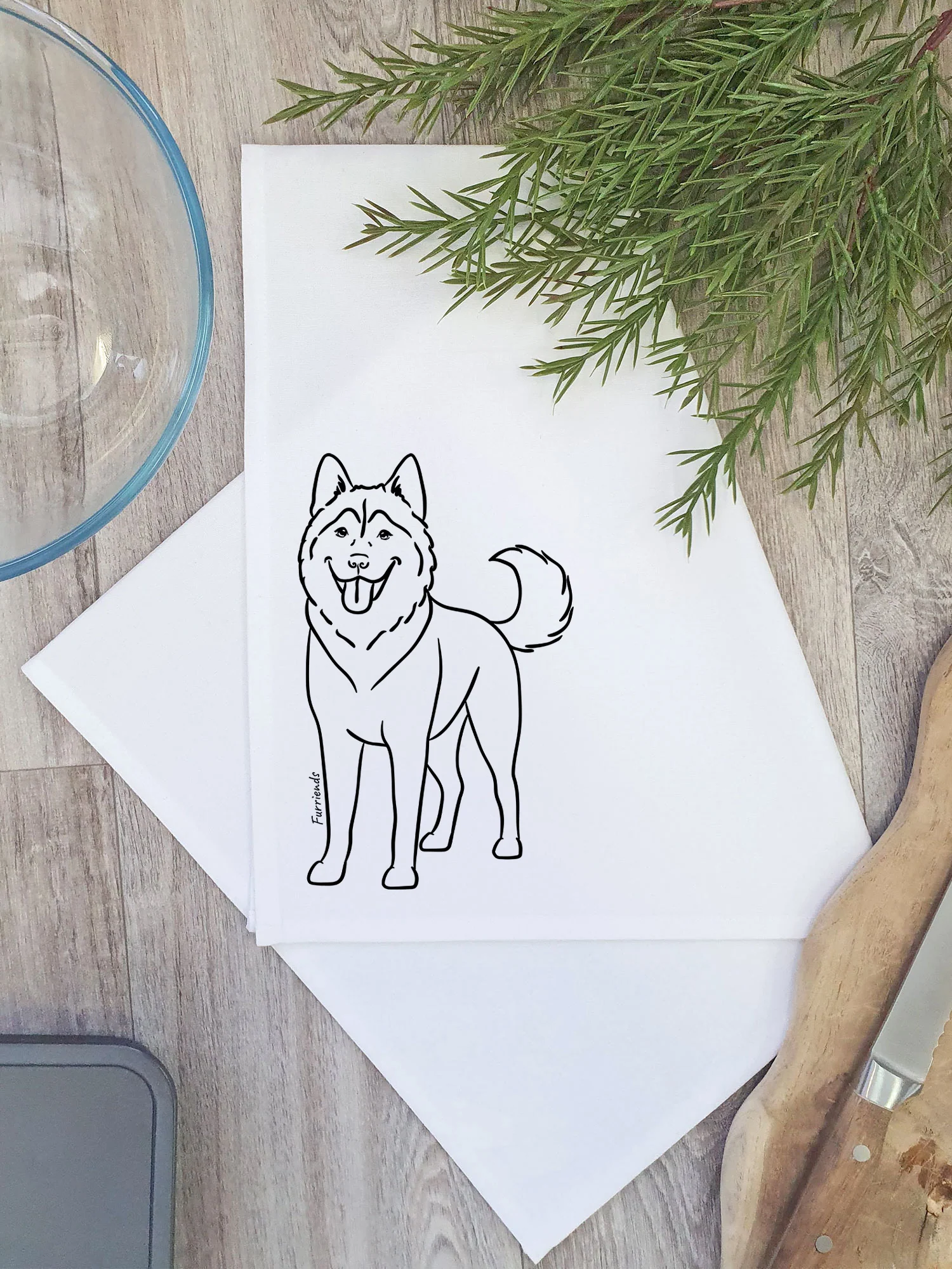 Husky Tea Towel - Image 4