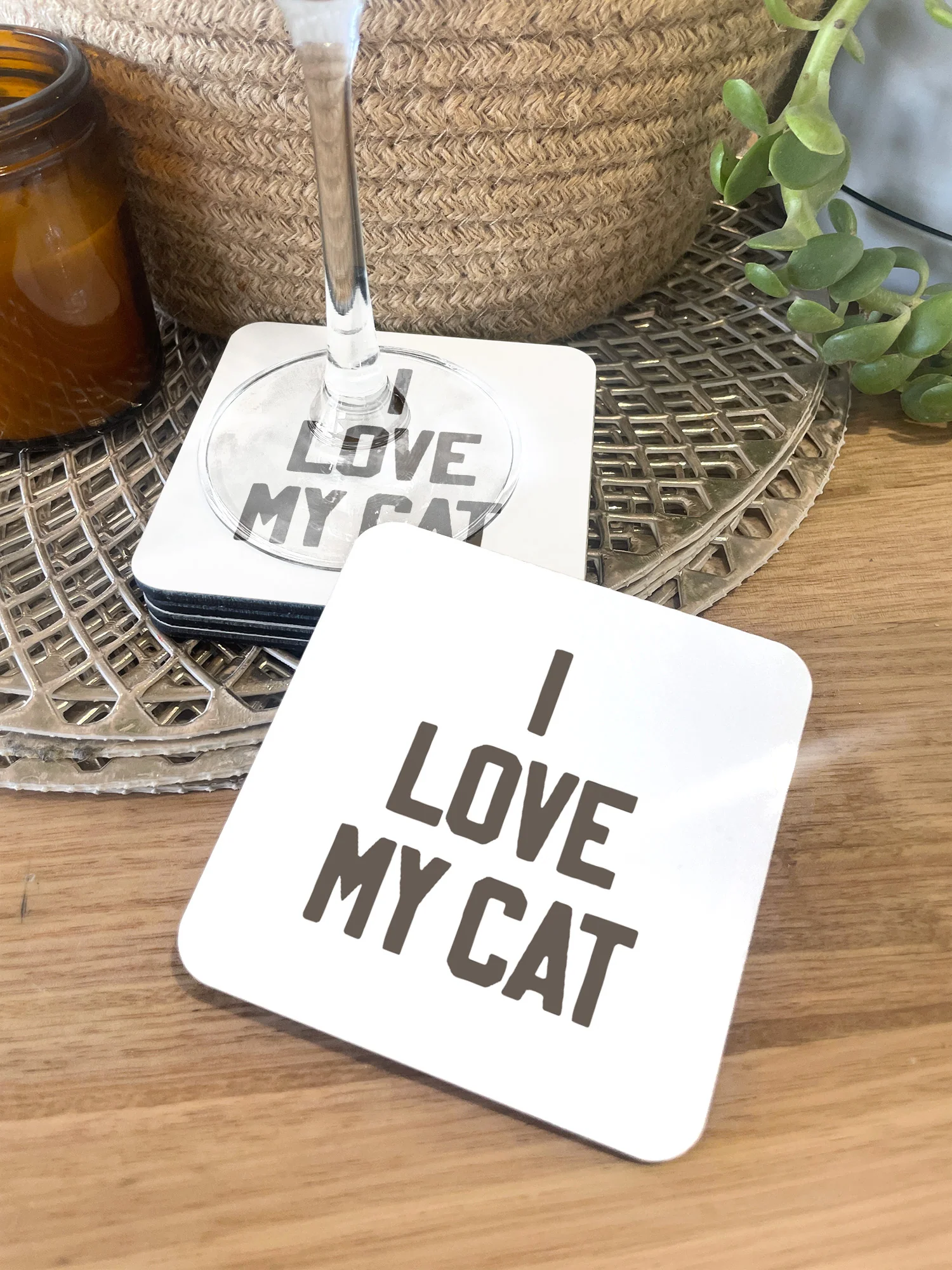 I Love My Cat Coaster - Image 8