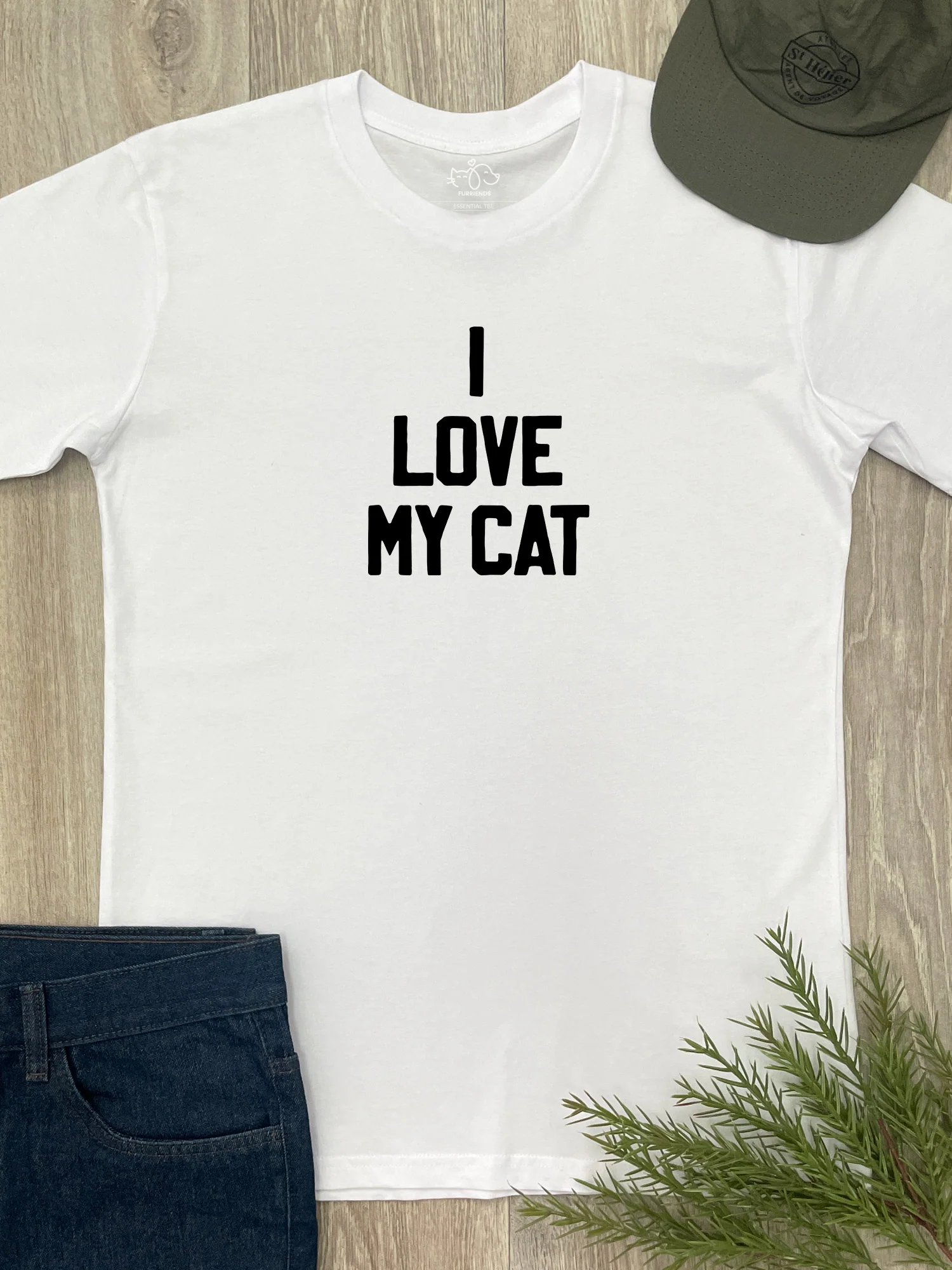 I Love My Cat Essential Unisex Tee - Image 2