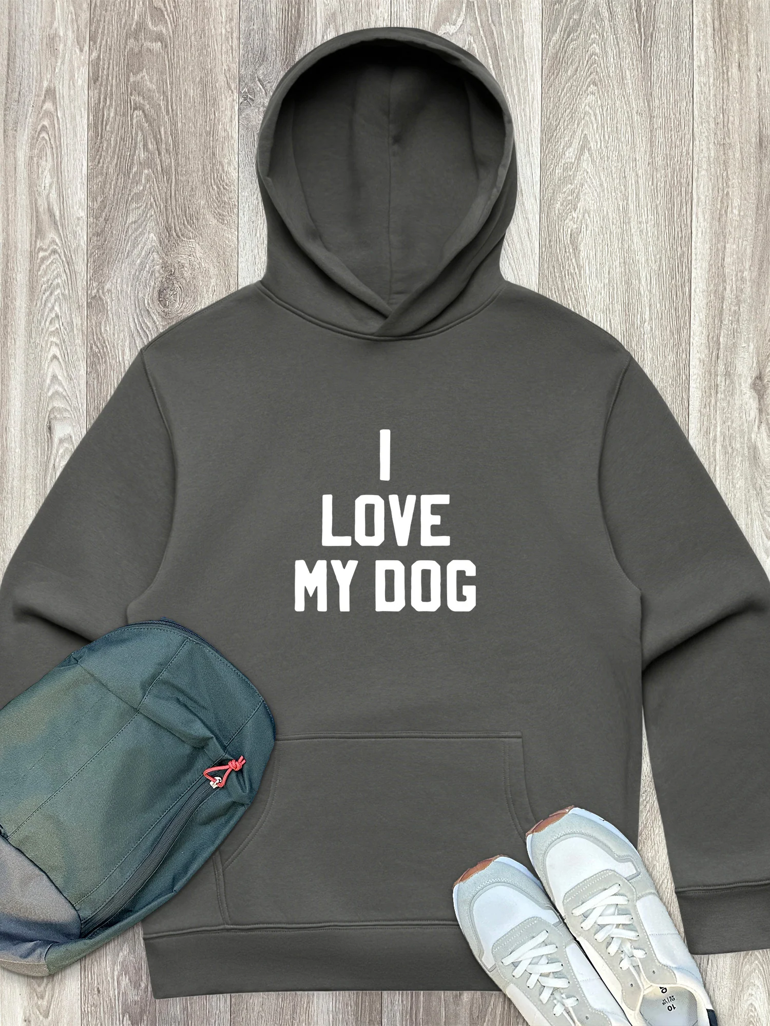 I Love My Dog Men's Comfort Hood - Image 3