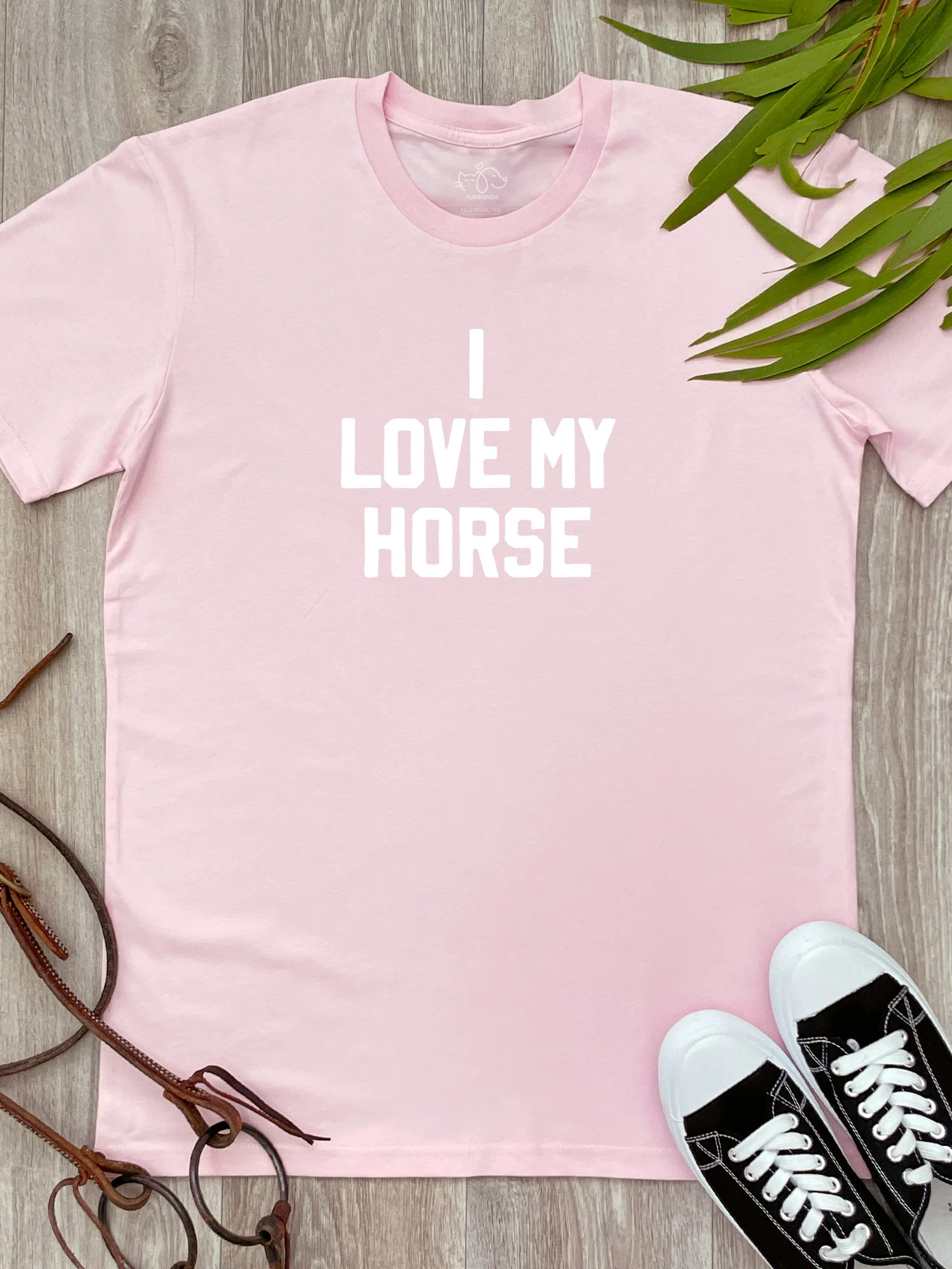 I Love My Horse Essential Unisex Tee - Image 4