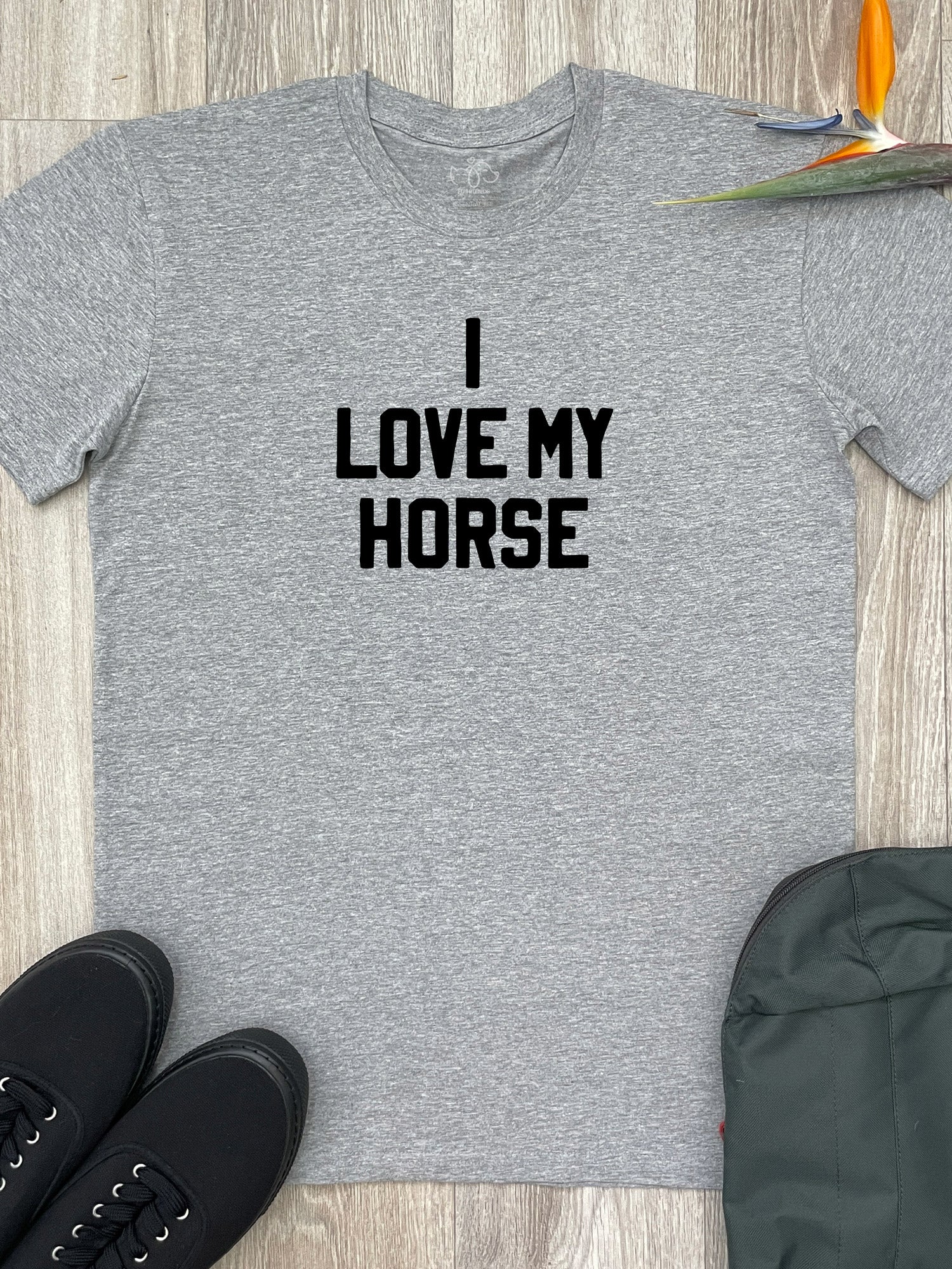 I Love My Horse Essential Unisex Tee - Image 5