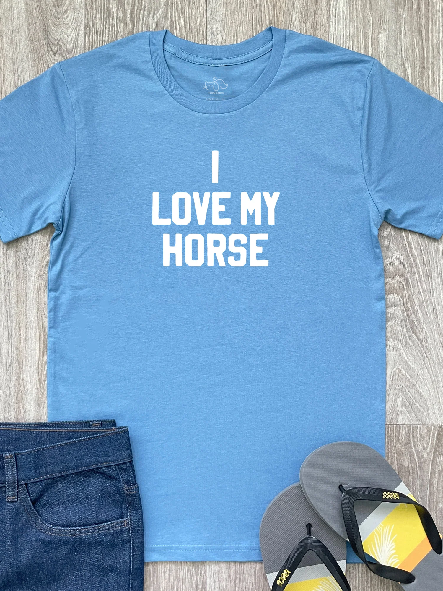 I Love My Horse Essential Unisex Tee - Image 6
