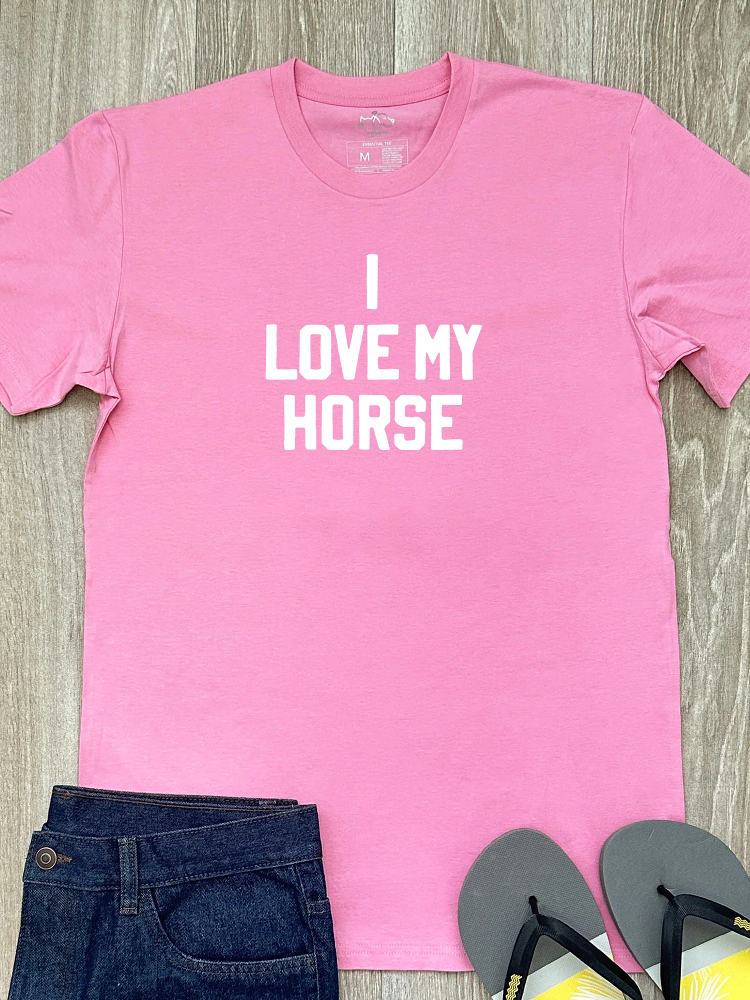 I Love My Horse Essential Unisex Tee - Image 7