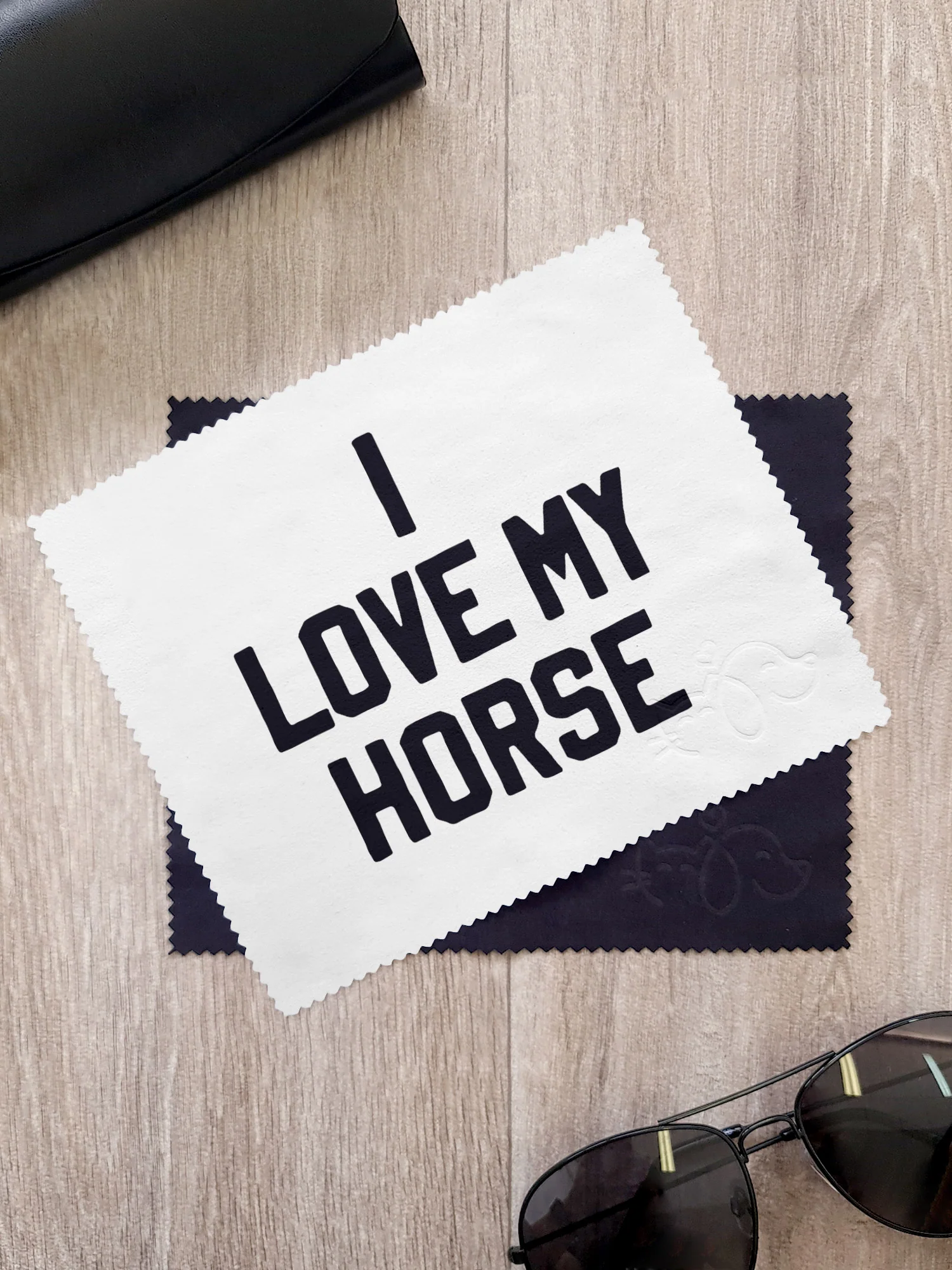 I Love My Horse Microfibre Suede Glasses Cleaning Cloths (Twinpack) - Image 2