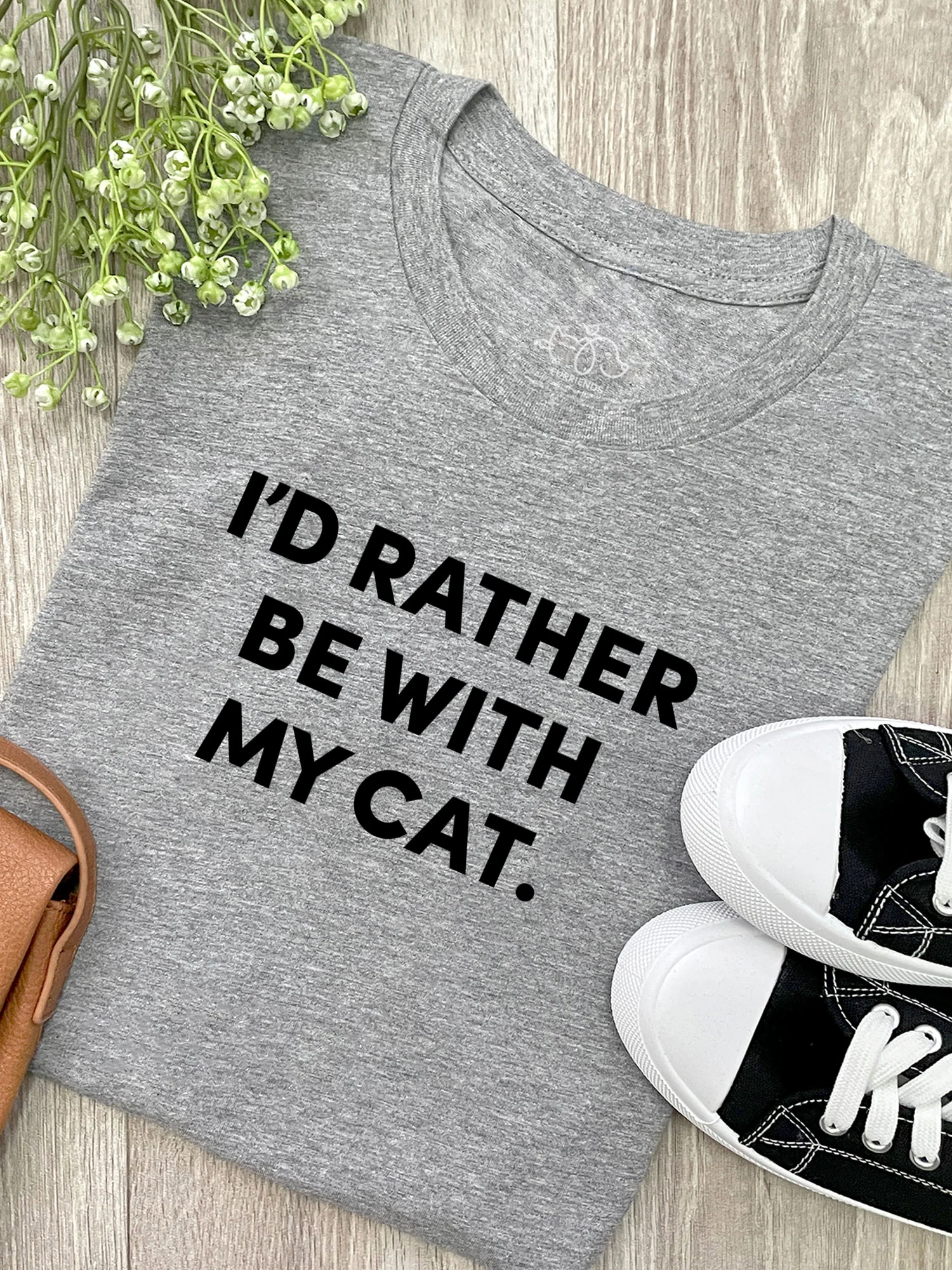 I'd Rather Be With My Cat. Ava Women's Regular Fit Tee - Image 6