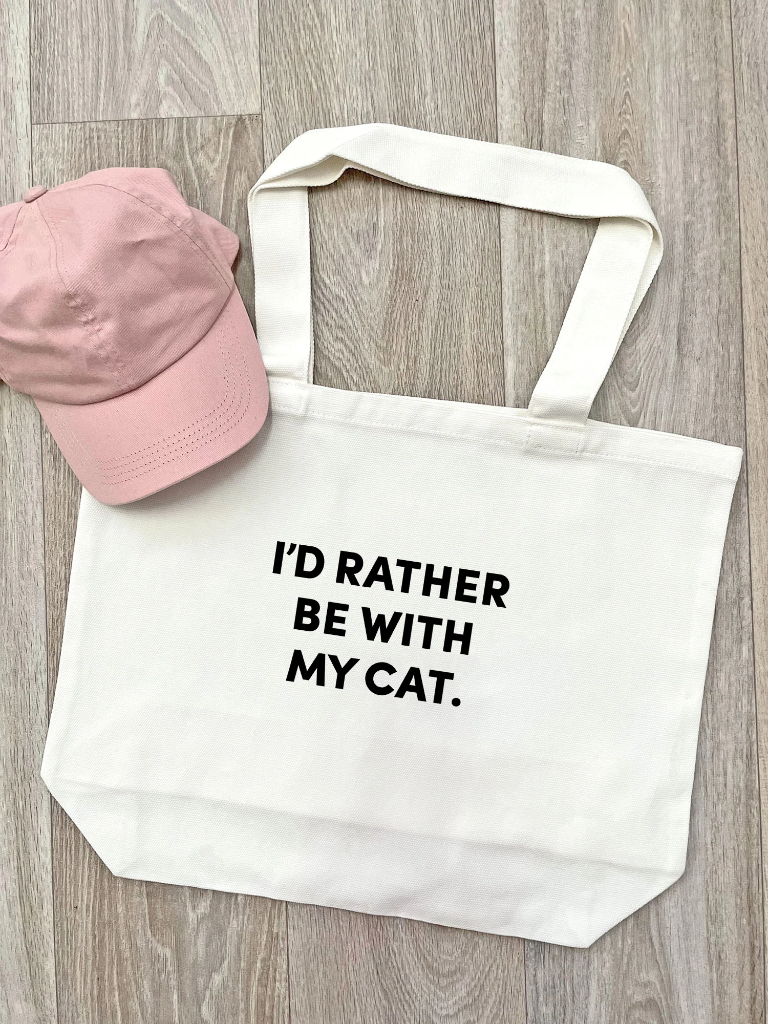 I'd Rather Be With My Cat. Stella Tote Bag - Image 2
