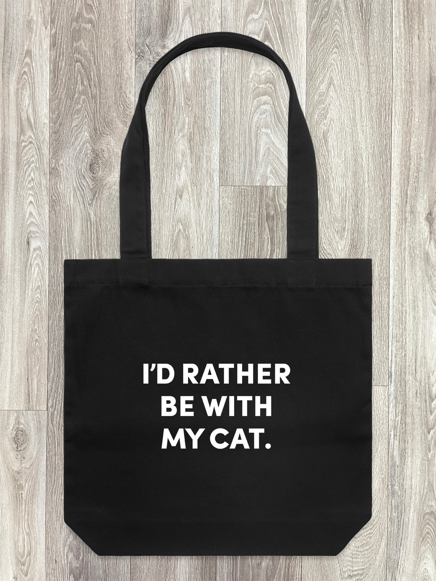I'd Rather Be With My Cat. Edith Tote Bag - Image 4