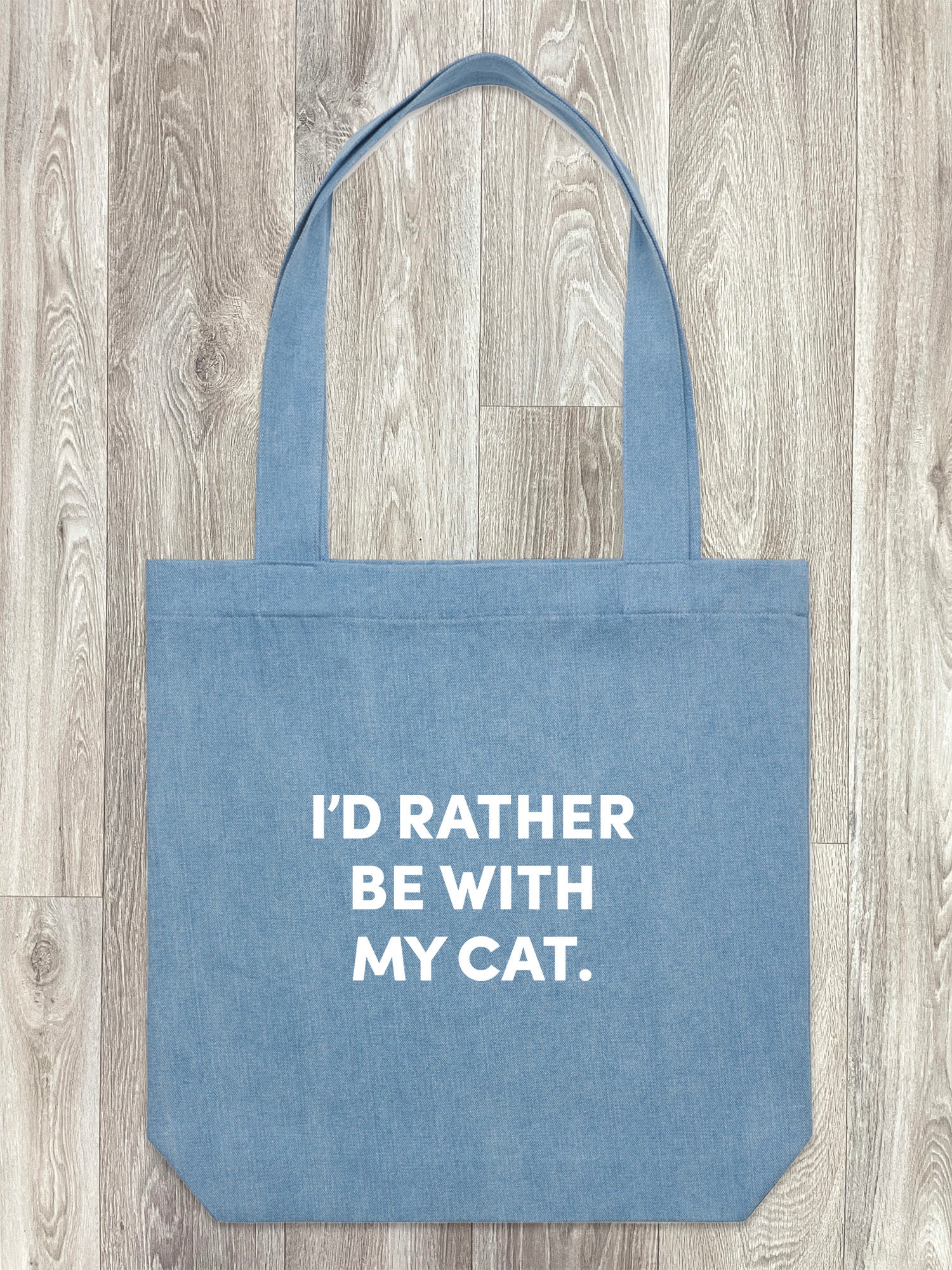 I'd Rather Be With My Cat. Edith Tote Bag - Image 5