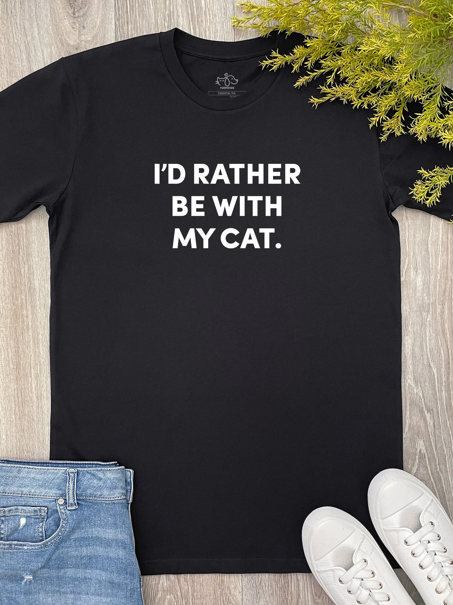 I'd Rather Be With My Cat. Essential Unisex Tee