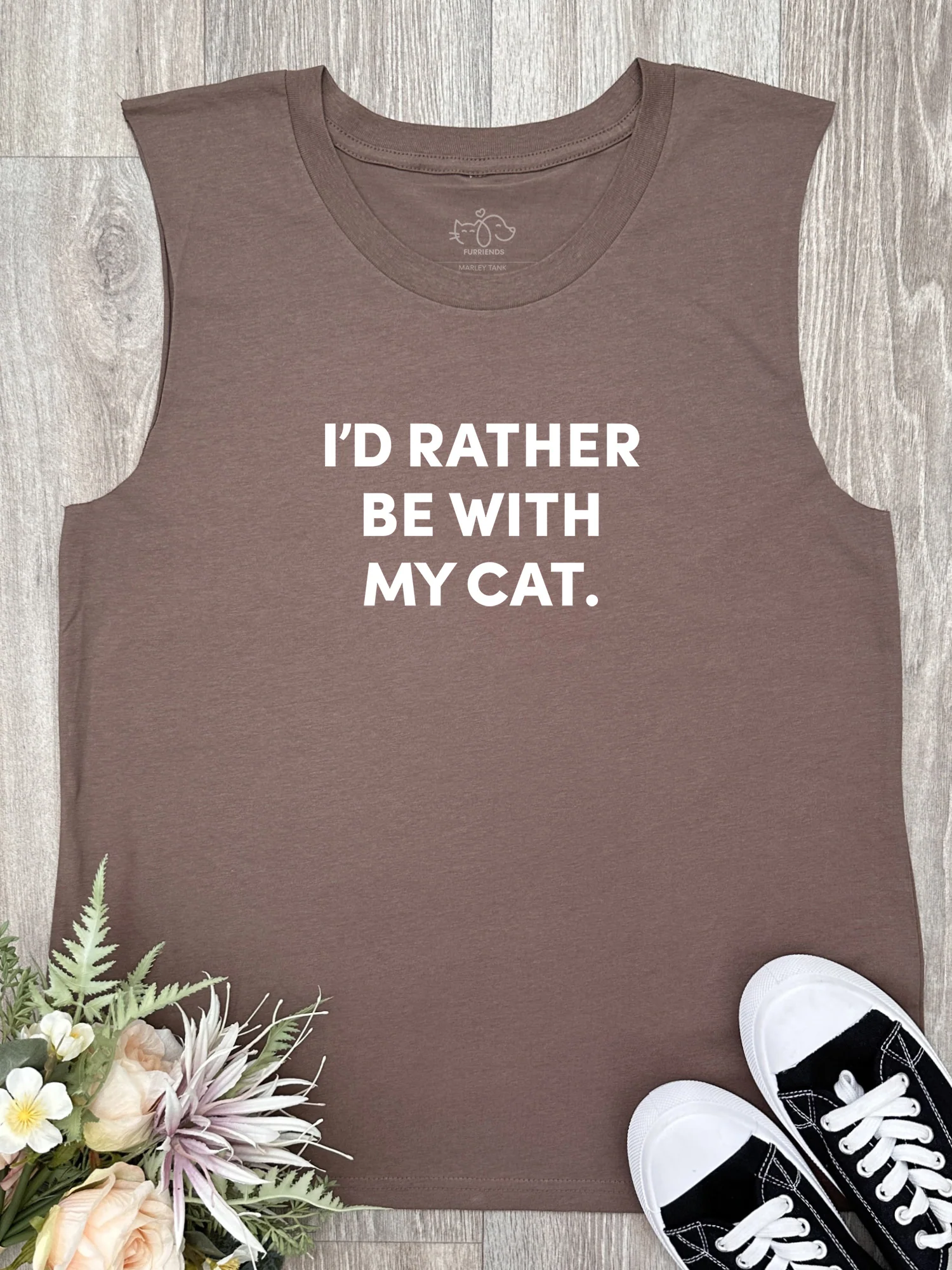 I'd Rather Be With My Cat. Marley Tank - Image 6