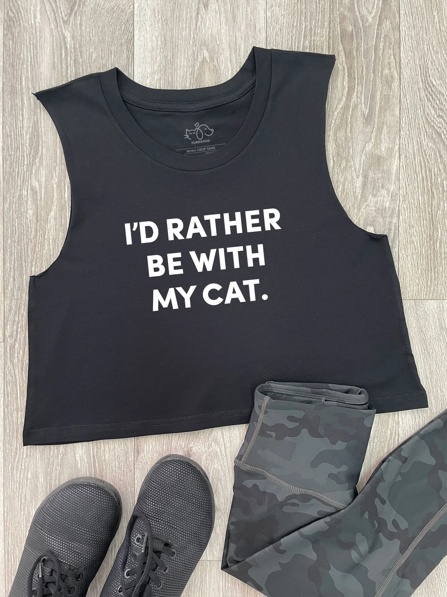 I'd Rather Be With My Cat. Myah Crop Tank