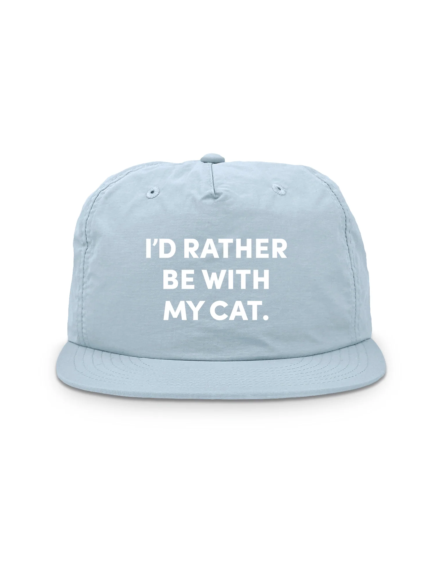 I'd Rather Be With My Cat. Quick-Dry Cap - Image 3