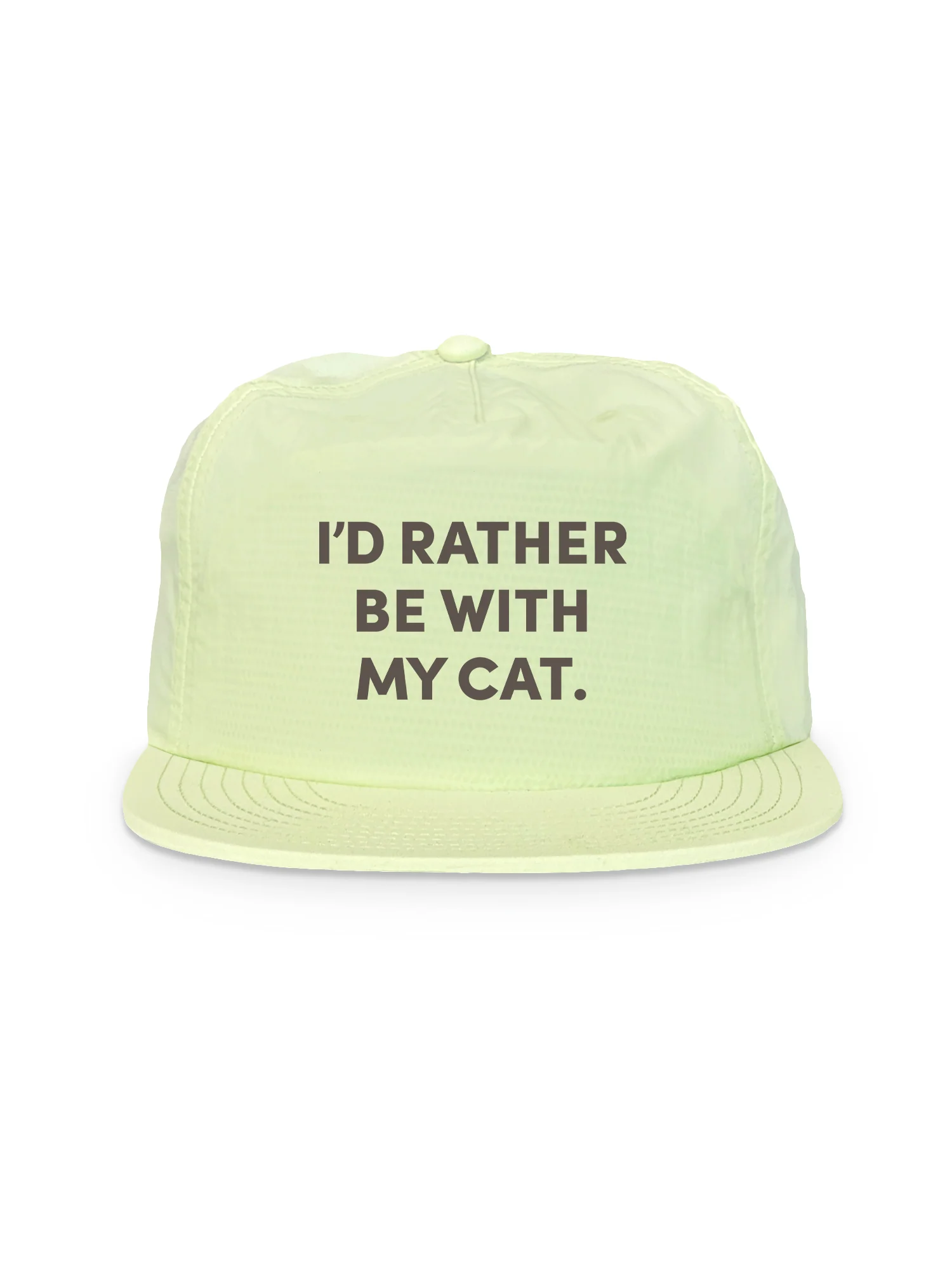 I'd Rather Be With My Cat. Quick-Dry Cap - Image 4