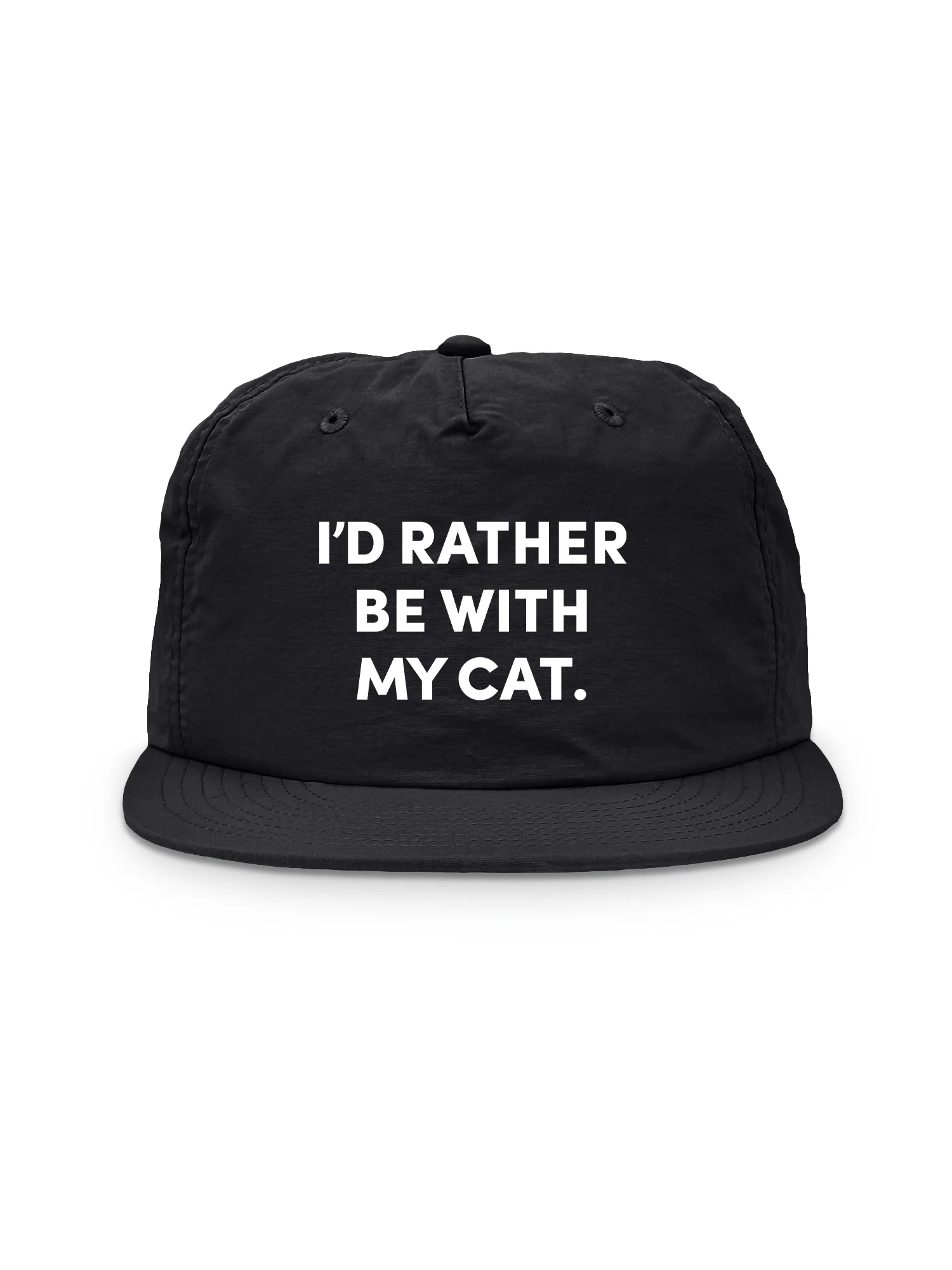 I'd Rather Be With My Cat. Quick-Dry Cap - Image 6