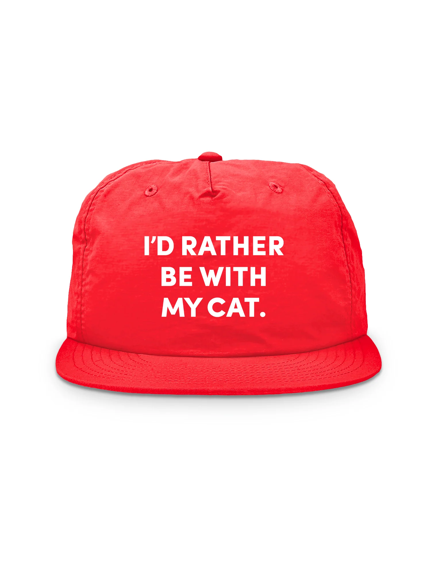 I'd Rather Be With My Cat. Quick-Dry Cap - Image 7