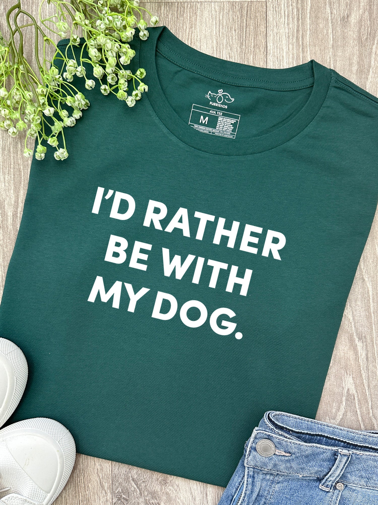 I'd Rather Be With My Dog. Ava Women's Regular Fit Tee - Image 2