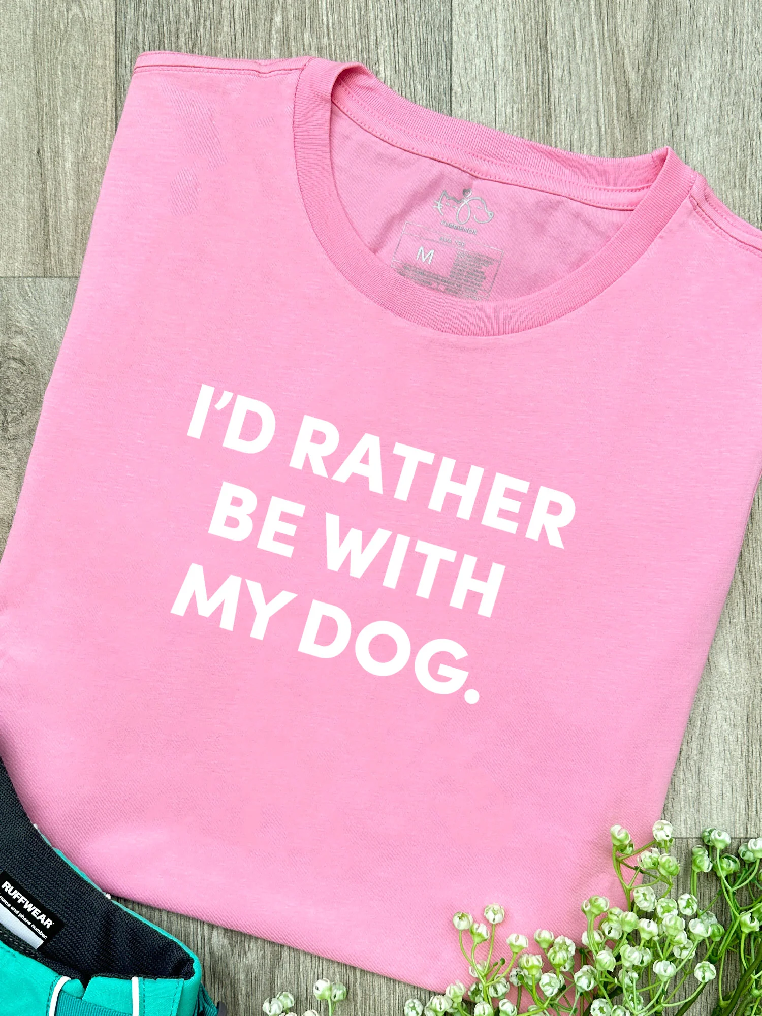 I'd Rather Be With My Dog. Ava Women's Regular Fit Tee - Image 3
