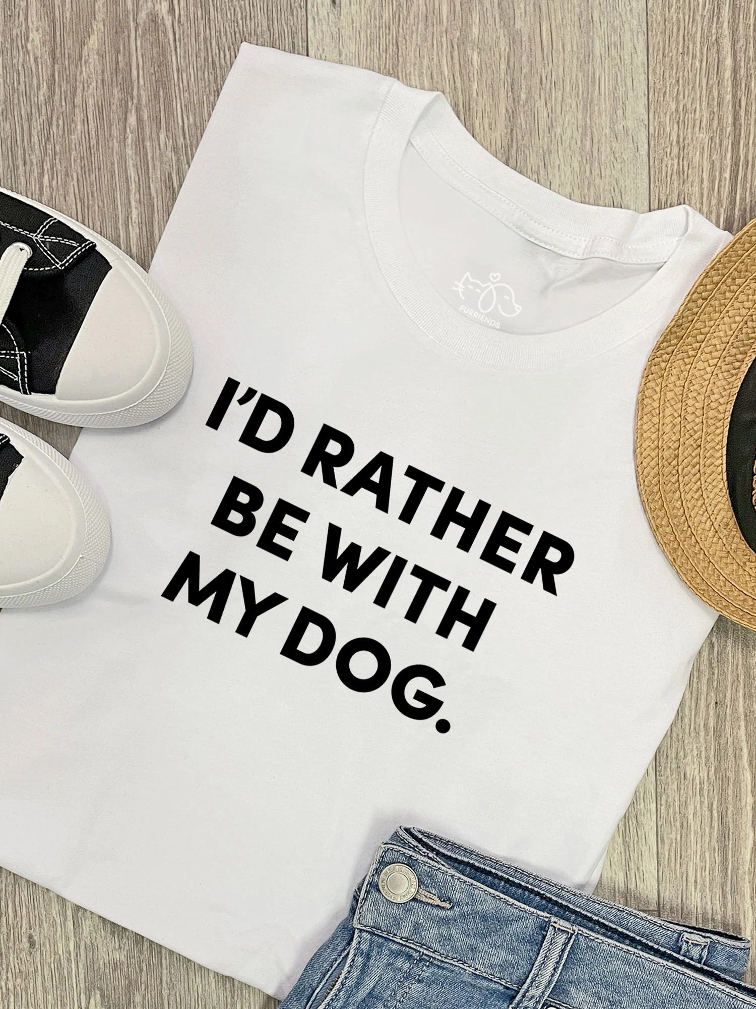 I'd Rather Be With My Dog. Ava Women's Regular Fit Tee - Image 5