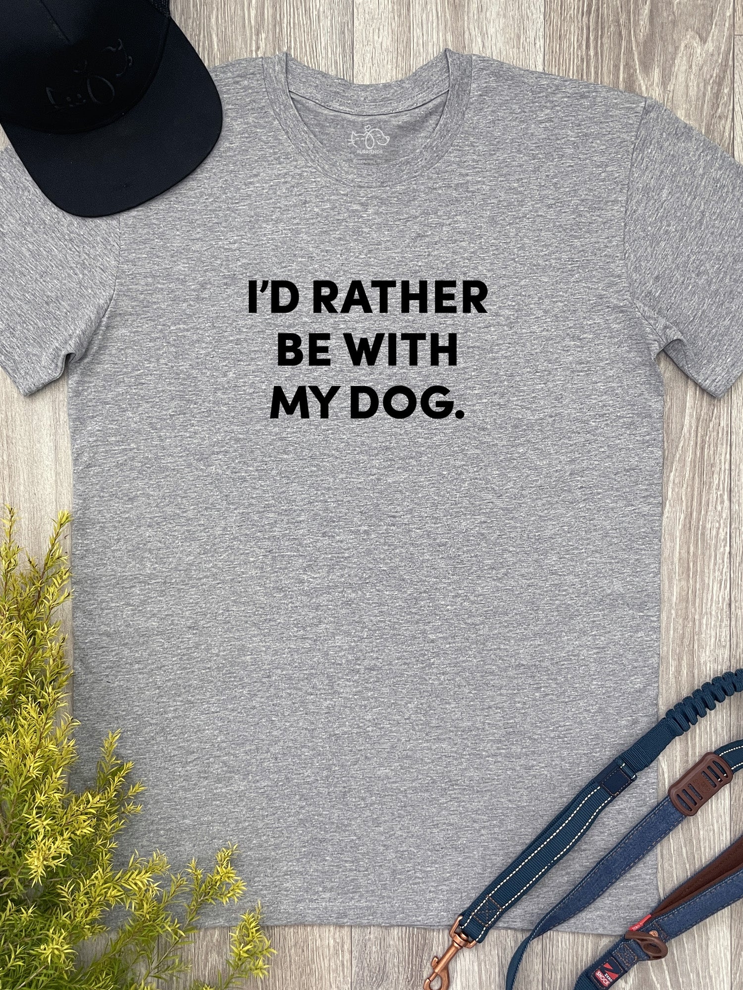 I'd Rather Be With My Dog. Essential Unisex Tee - Image 5