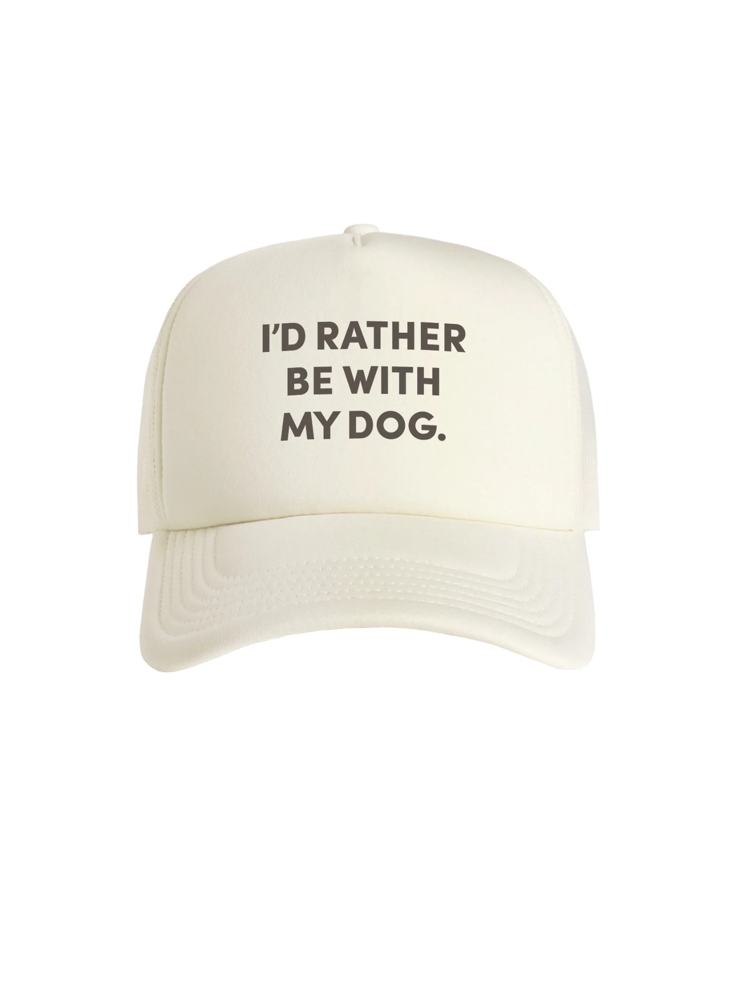 I'd Rather Be With My Dog. Foam Trucker Cap - Image 5