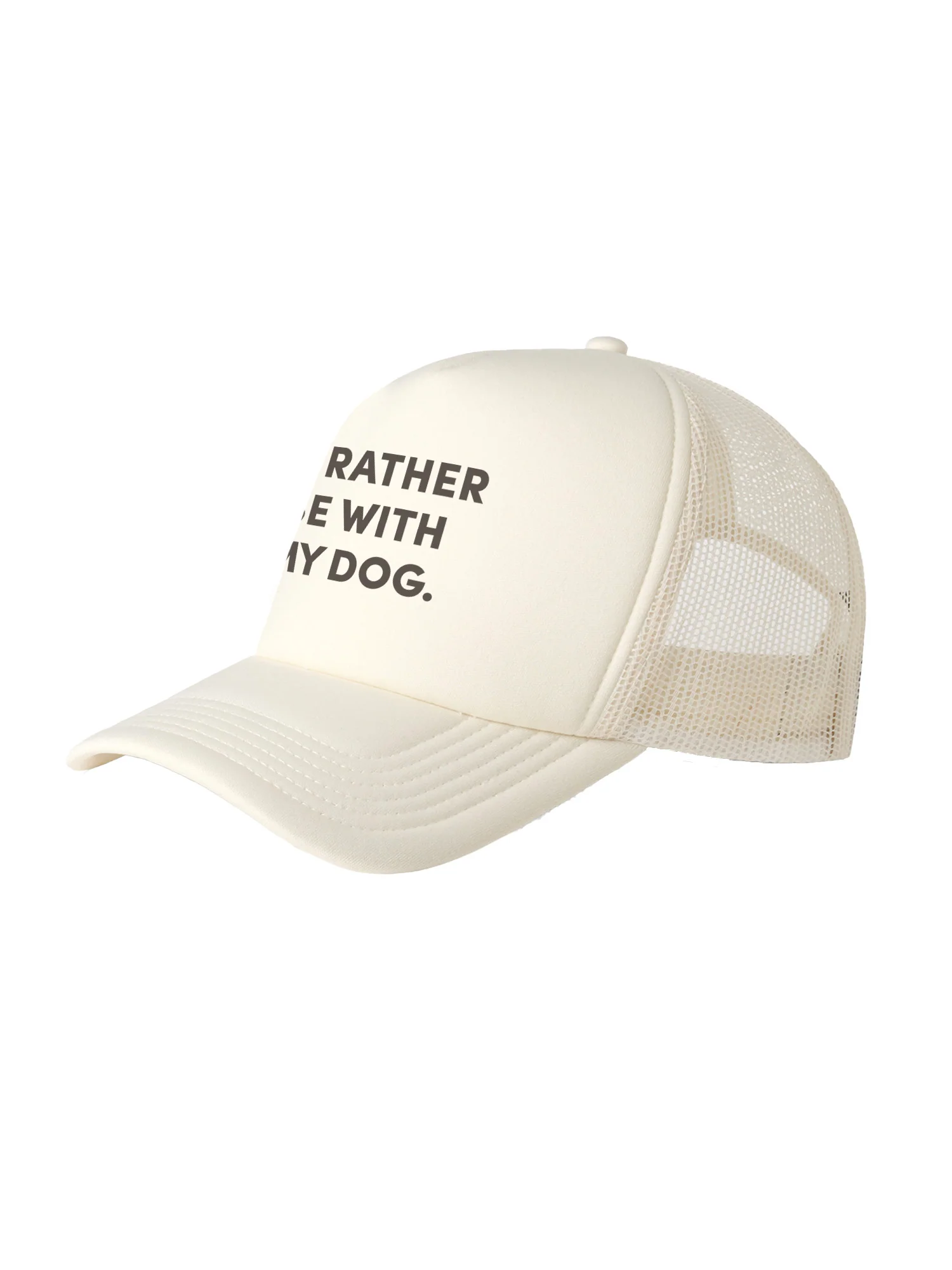 I'd Rather Be With My Dog. Foam Trucker Cap - Image 6