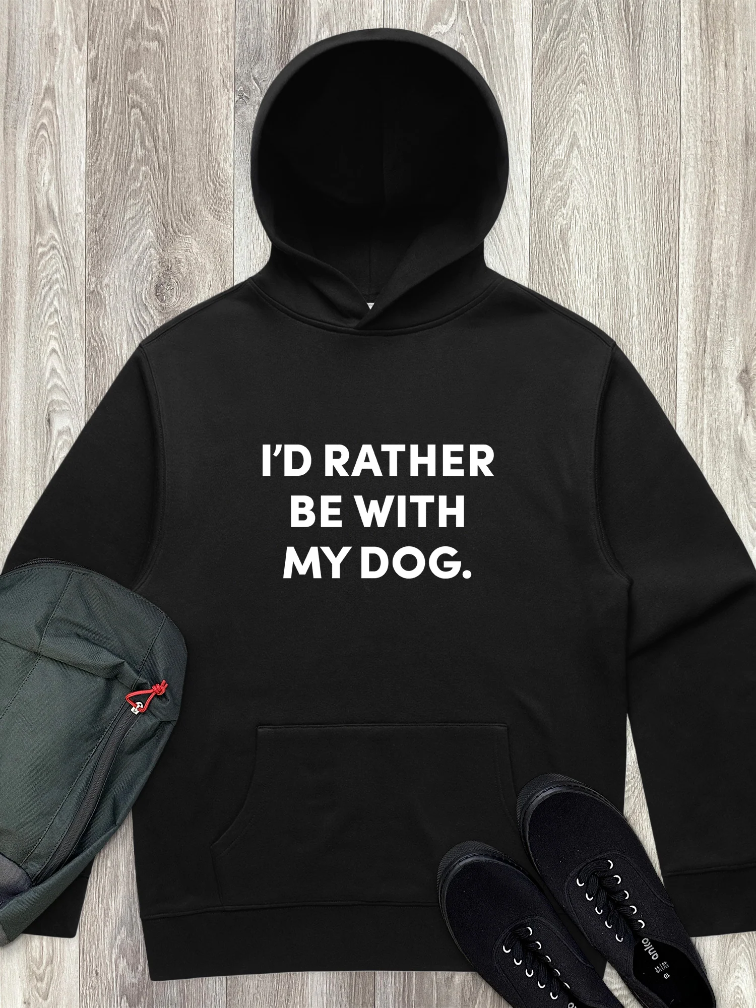 I'd Rather Be With My Dog. Men's Comfort Hood - Image 4