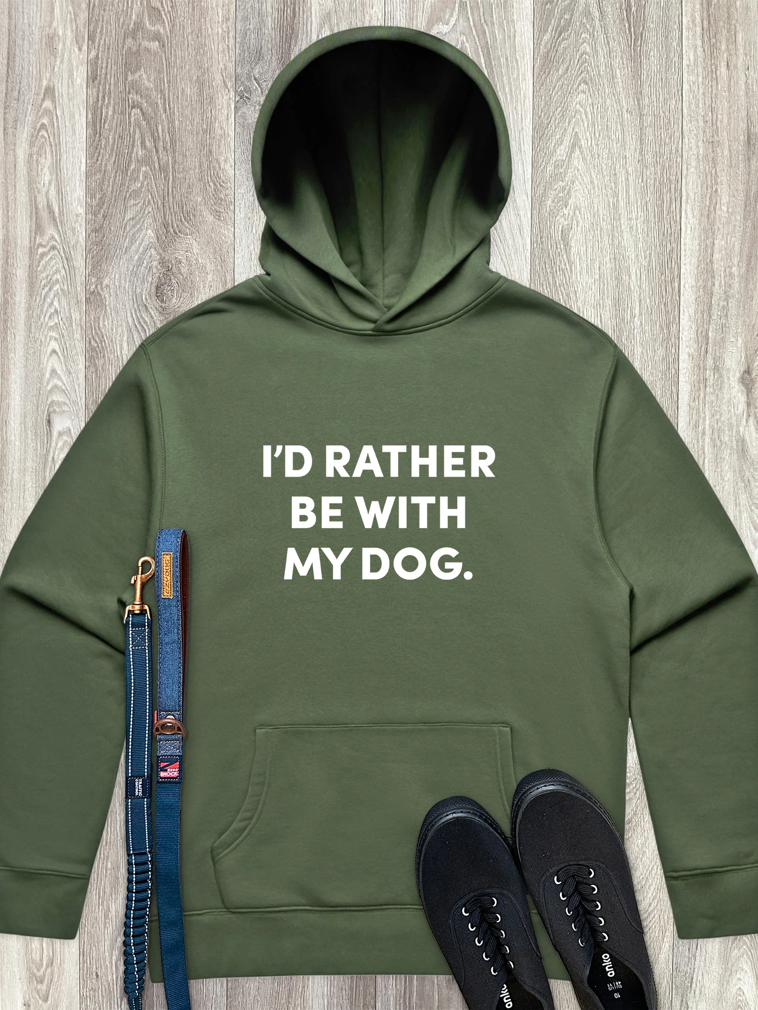 I'd Rather Be With My Dog. Men's Comfort Hood - Image 6