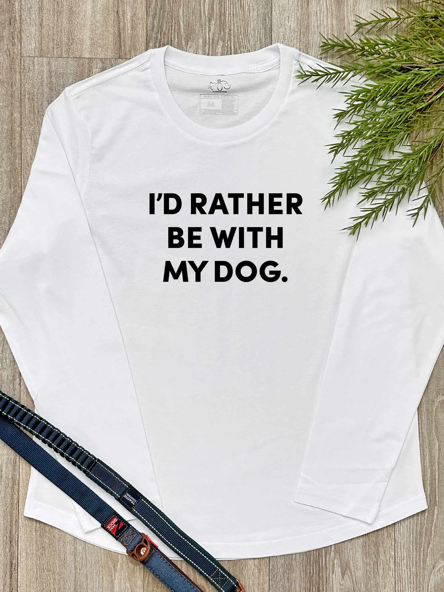 I'd Rather Be With My Dog. Olivia Long Sleeve Tee - Image 2