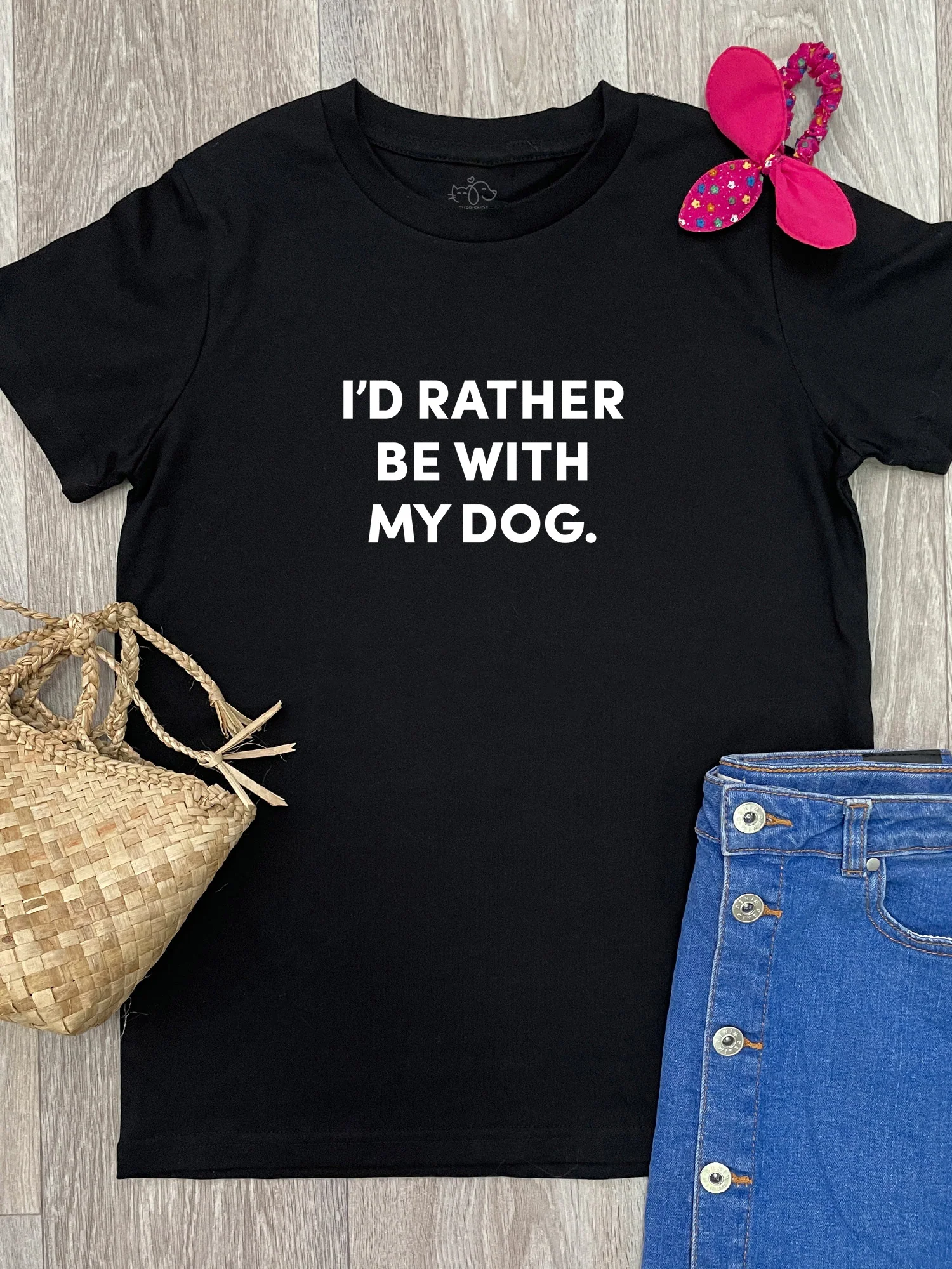 I'd Rather Be With My Dog. Youth Tee