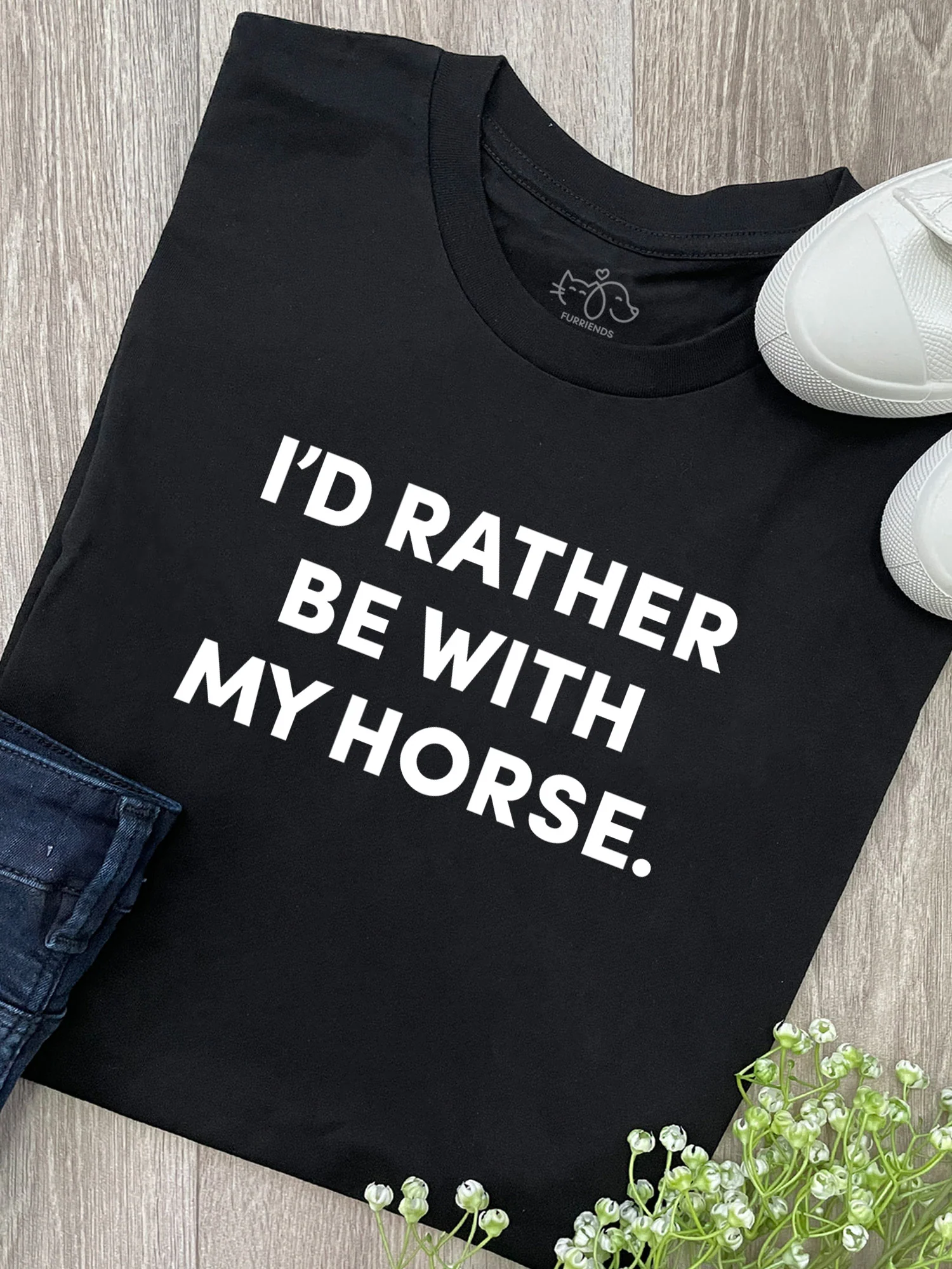 I'd Rather Be With My Horse. Ava Women's Regular Fit Tee