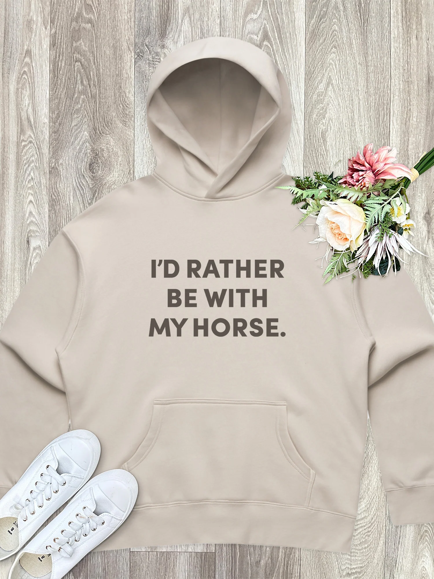 I'd Rather Be With My Horse. Women's Comfort Hood - Image 2