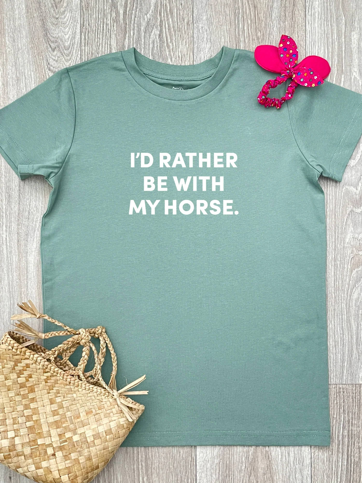 I'd Rather Be With My Horse. Youth Tee - Image 5