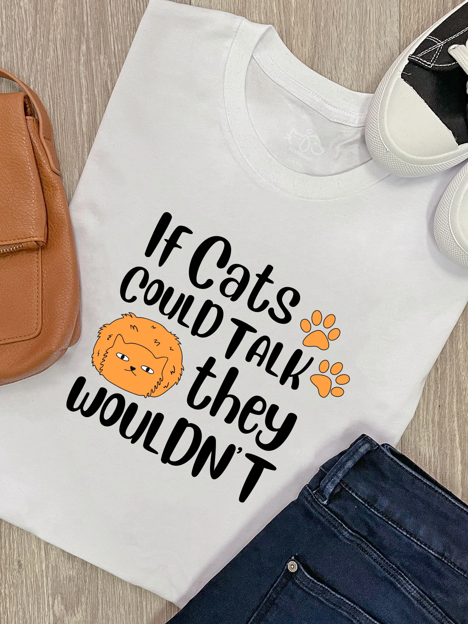 If Cats Could Talk They Wouldn't Ava Women's Regular Fit Tee - Image 4