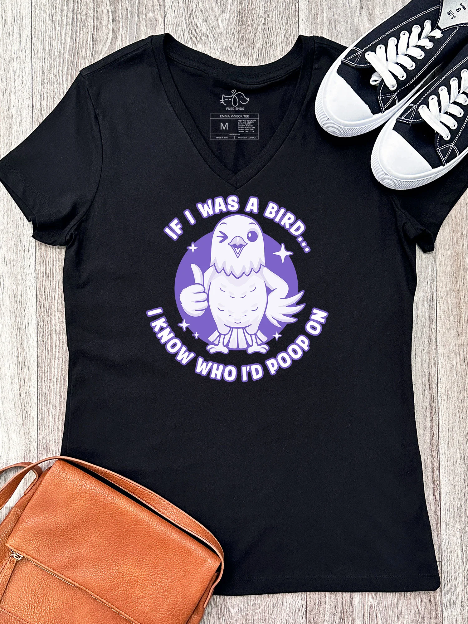 If I Was A Bird Emma V-Neck Tee - Image 2