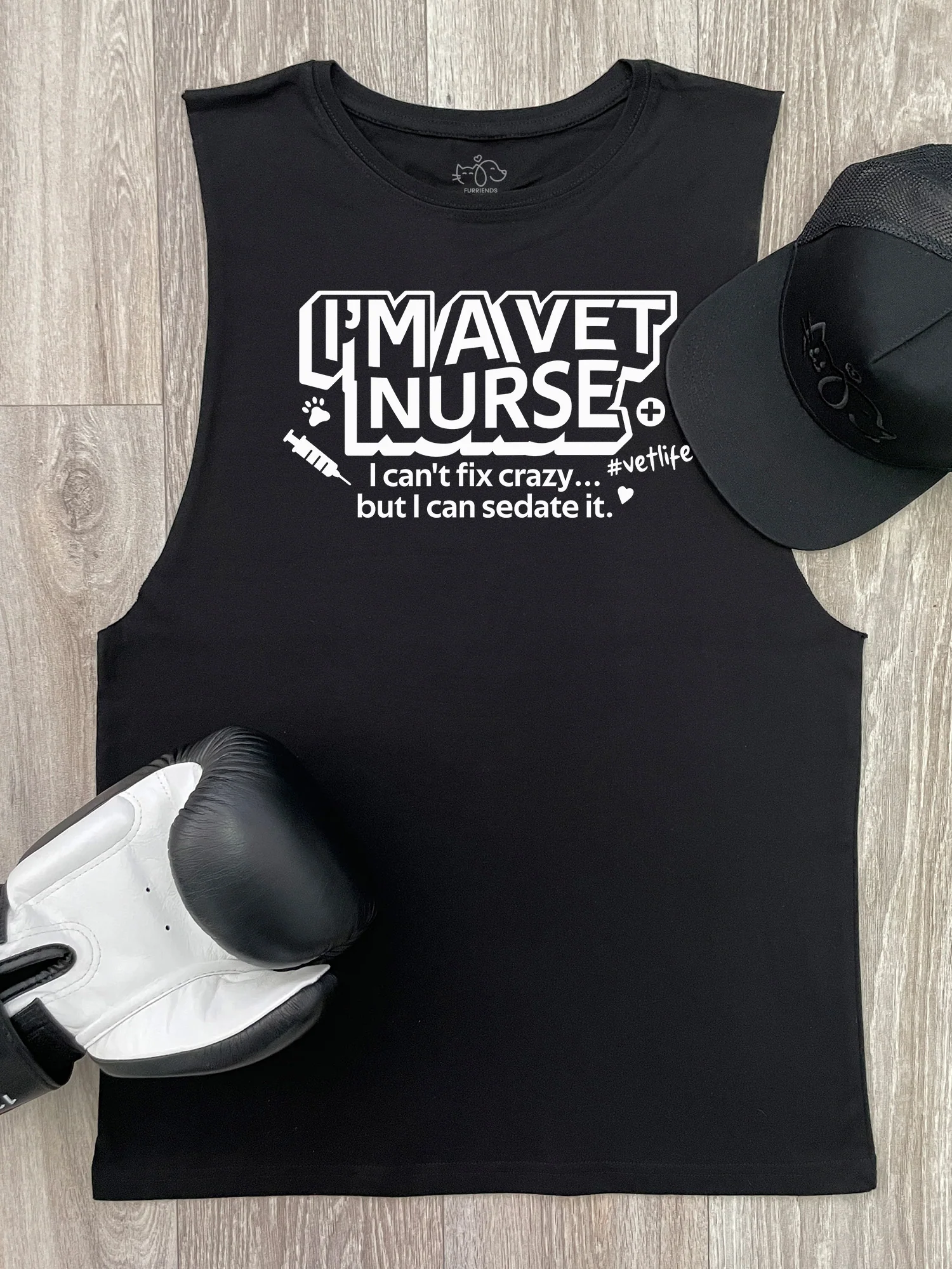 I'm A Vet Nurse Axel Drop Armhole Muscle Tank