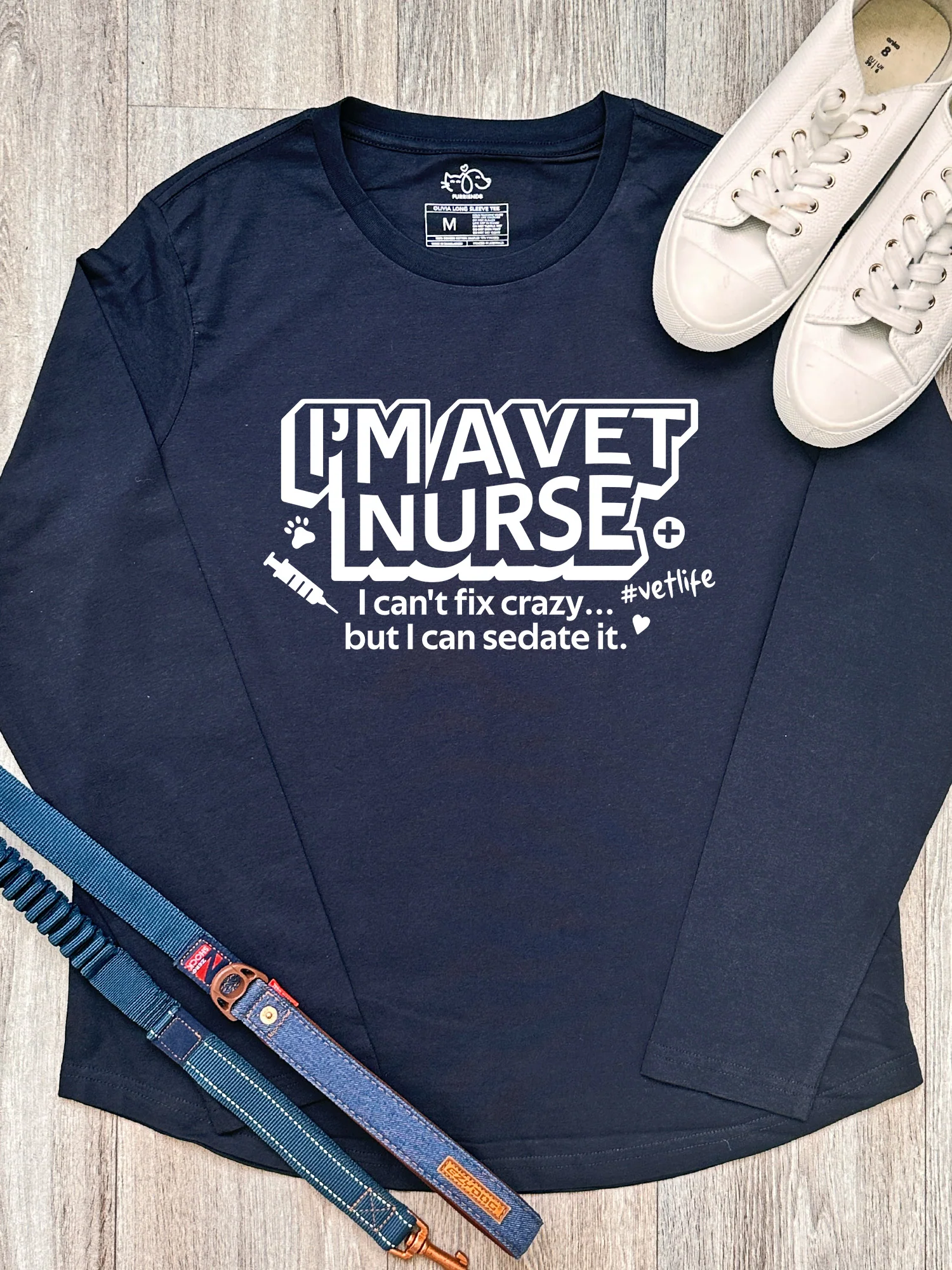 I'm A Vet Nurse Olivia Long Sleeve Tee - Image 3
