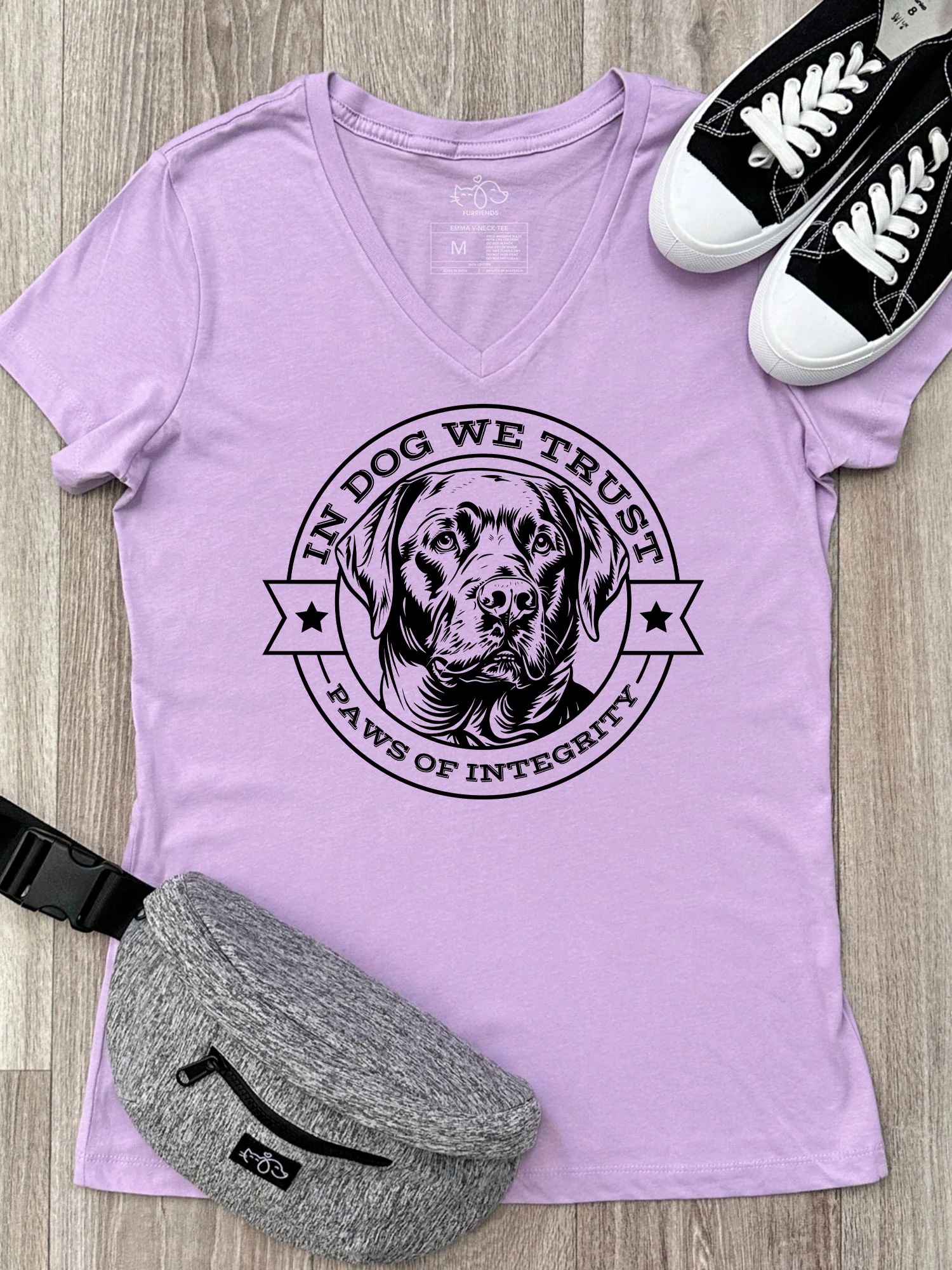 In Dog We Trust Emma V-Neck Tee - Image 2