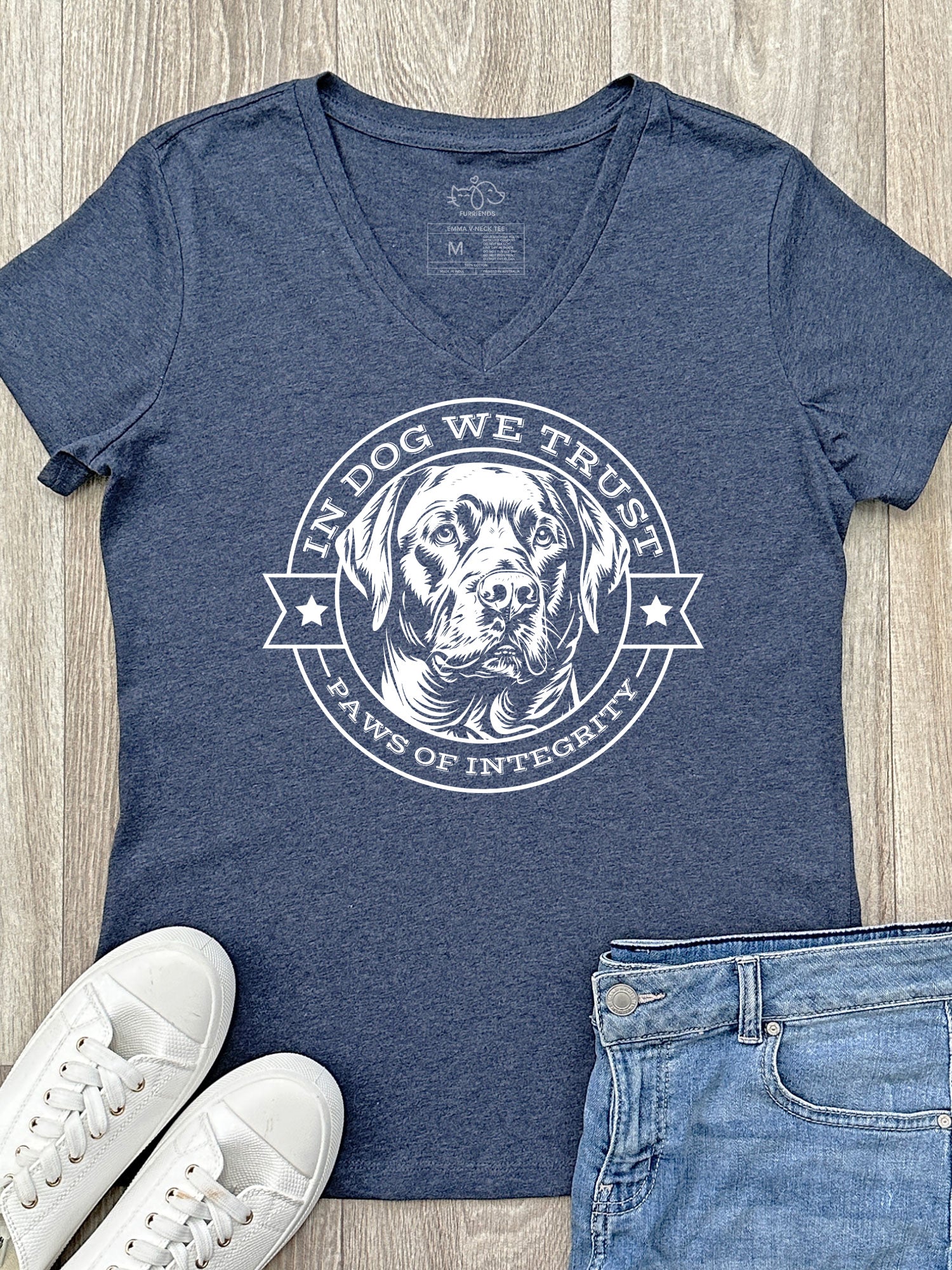 In Dog We Trust Emma V-Neck Tee - Image 3