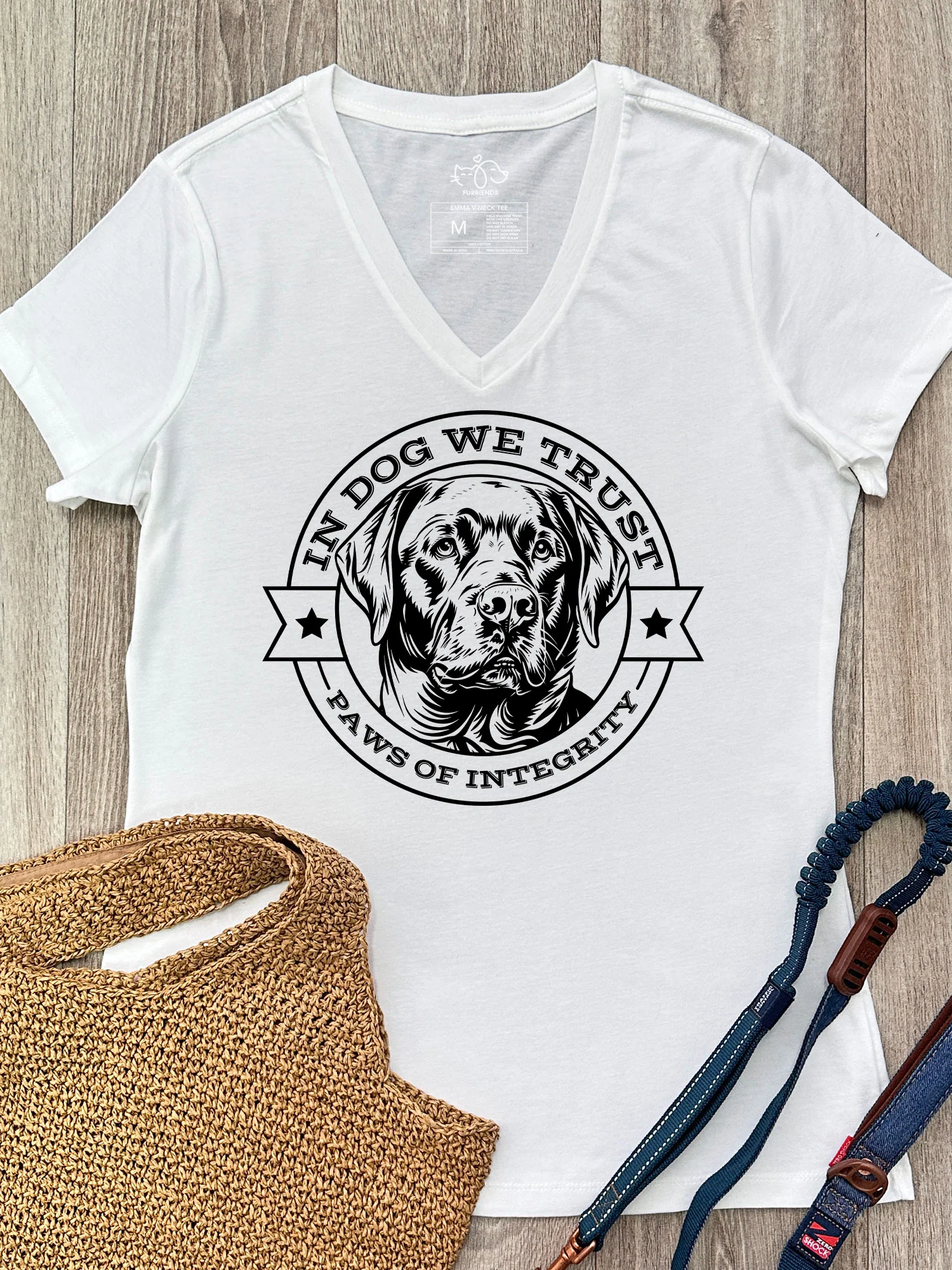 In Dog We Trust Emma V-Neck Tee - Image 4