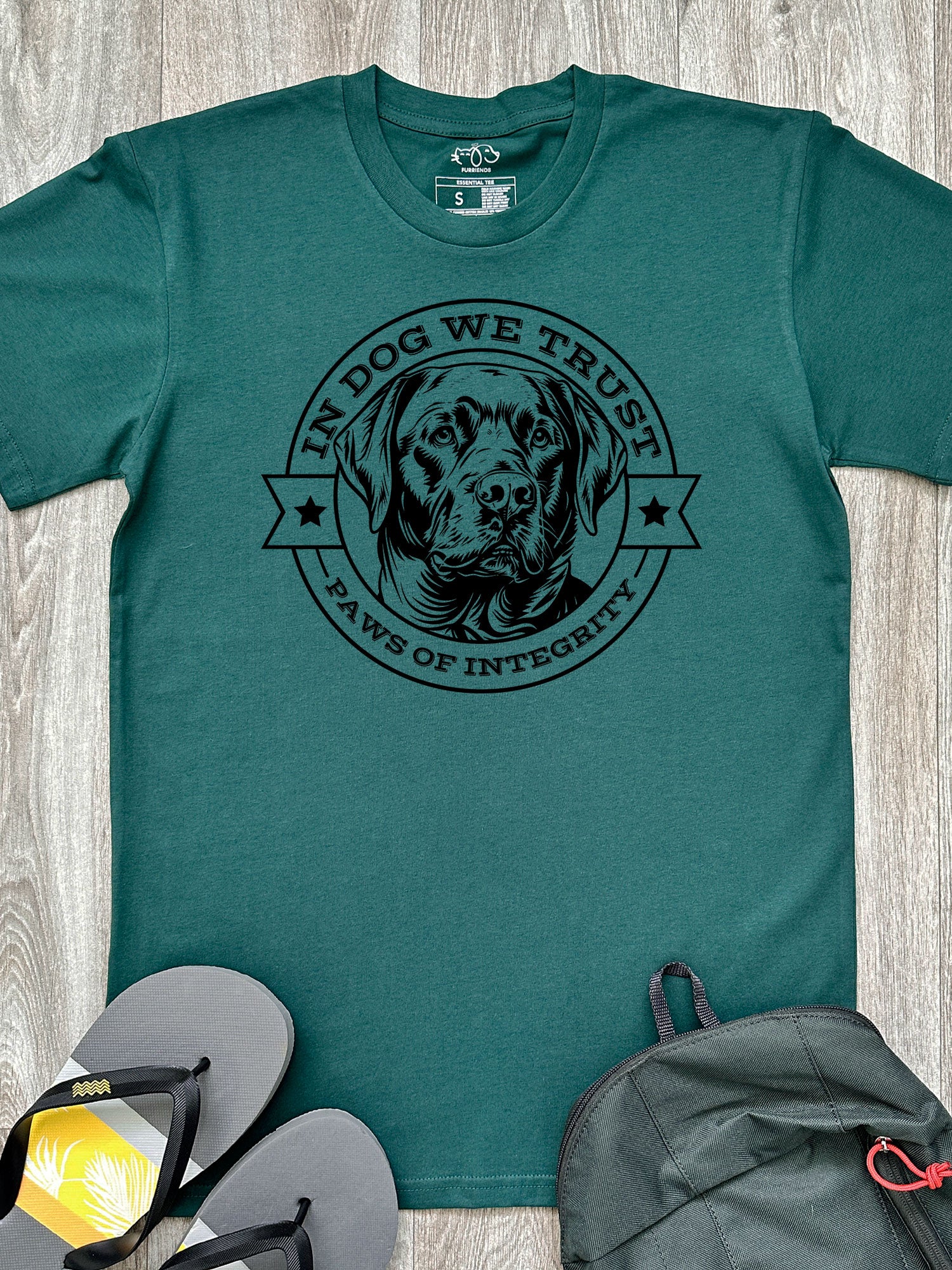 In Dog We Trust Essential Unisex Tee - Image 5