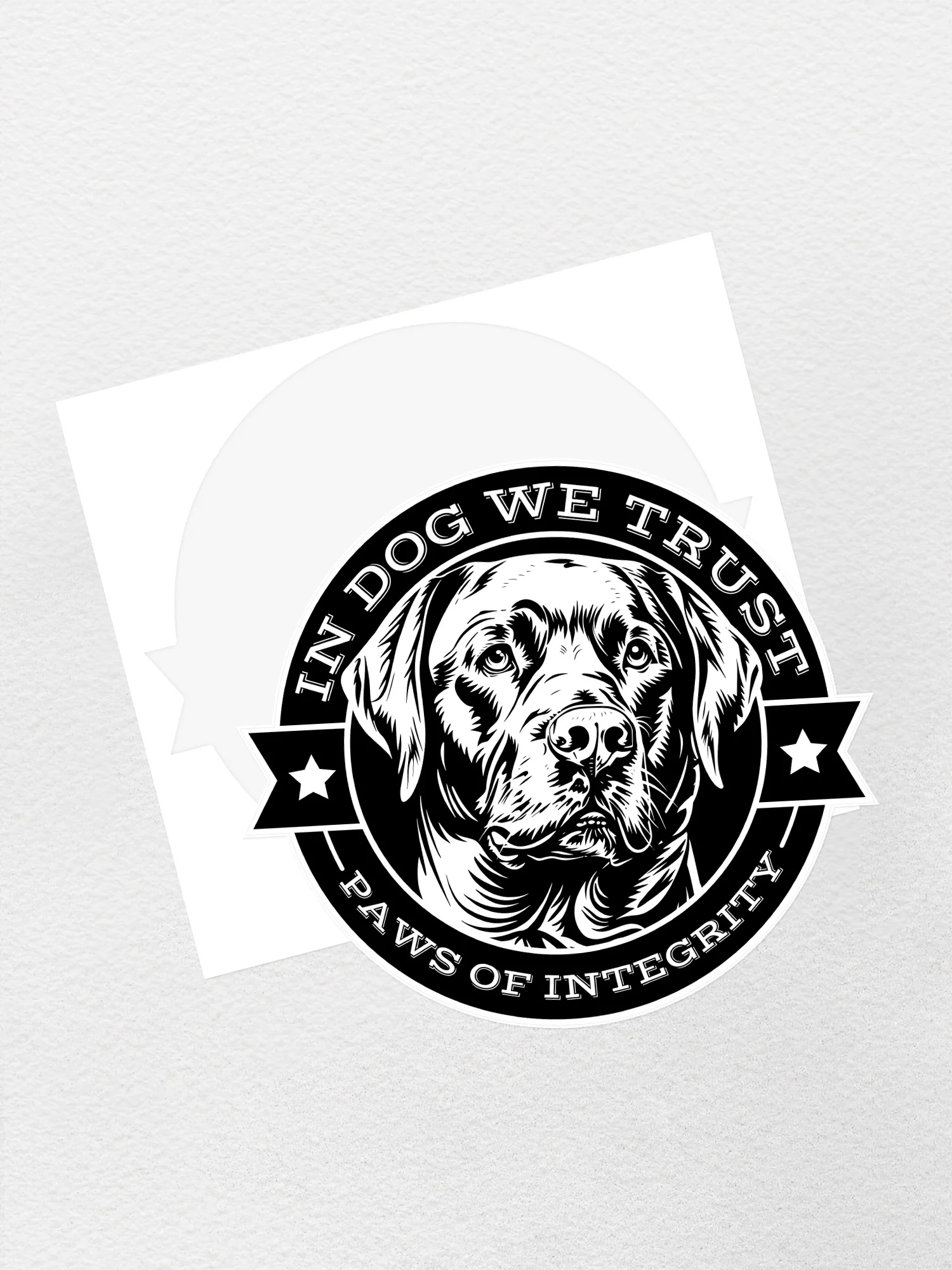 In Dog We Trust Sticker - Image 3