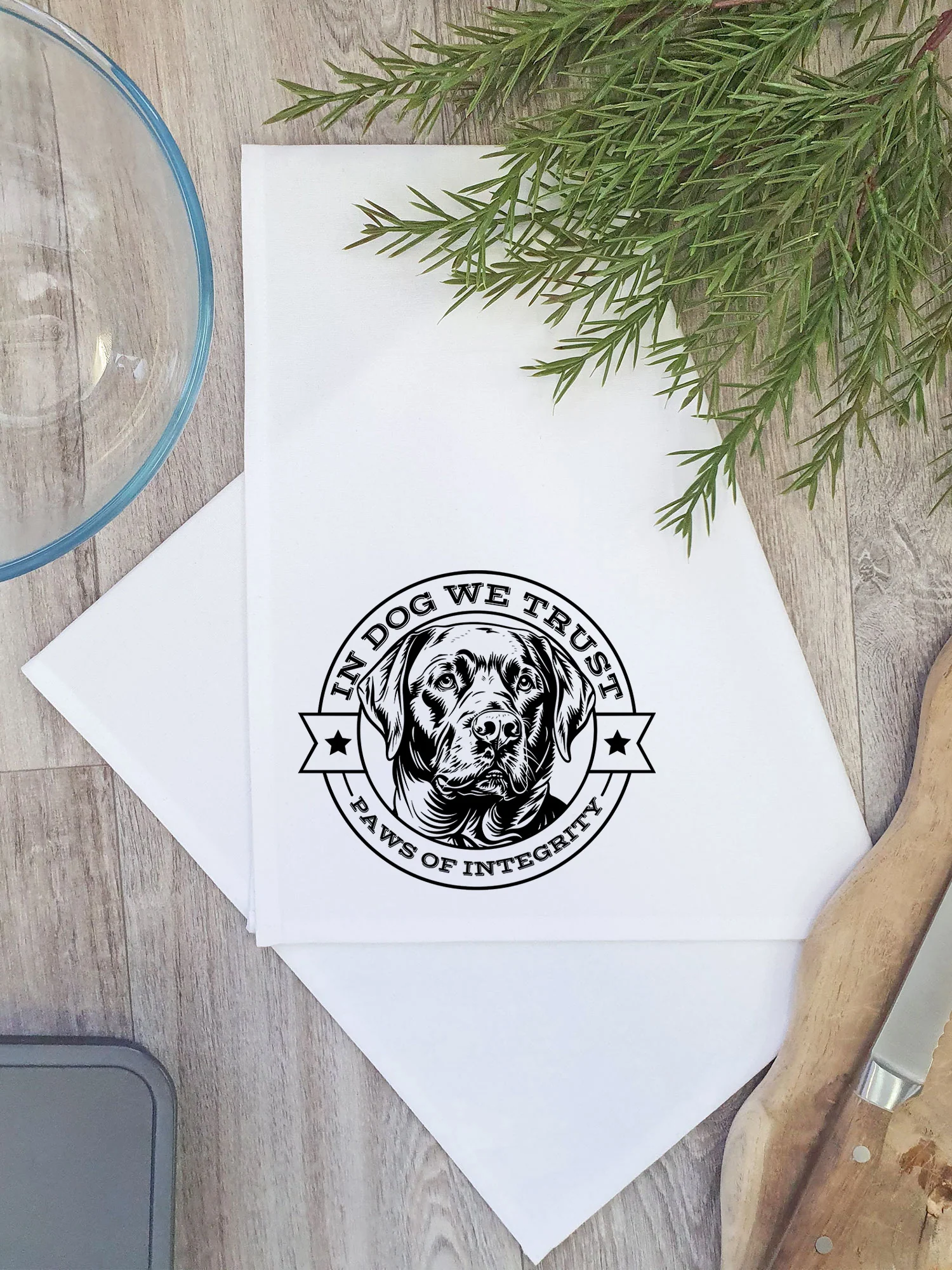 In Dog We Trust Tea Towel - Image 2