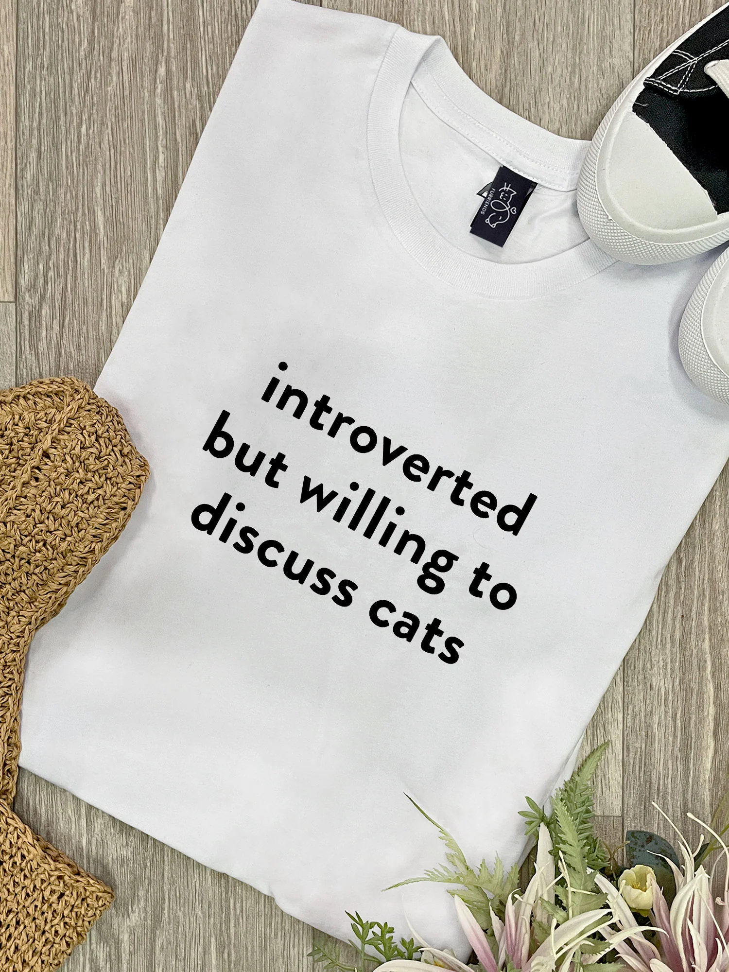 Introverted But Willing To Discuss Cats Ava Women's Regular Fit Tee - Image 5