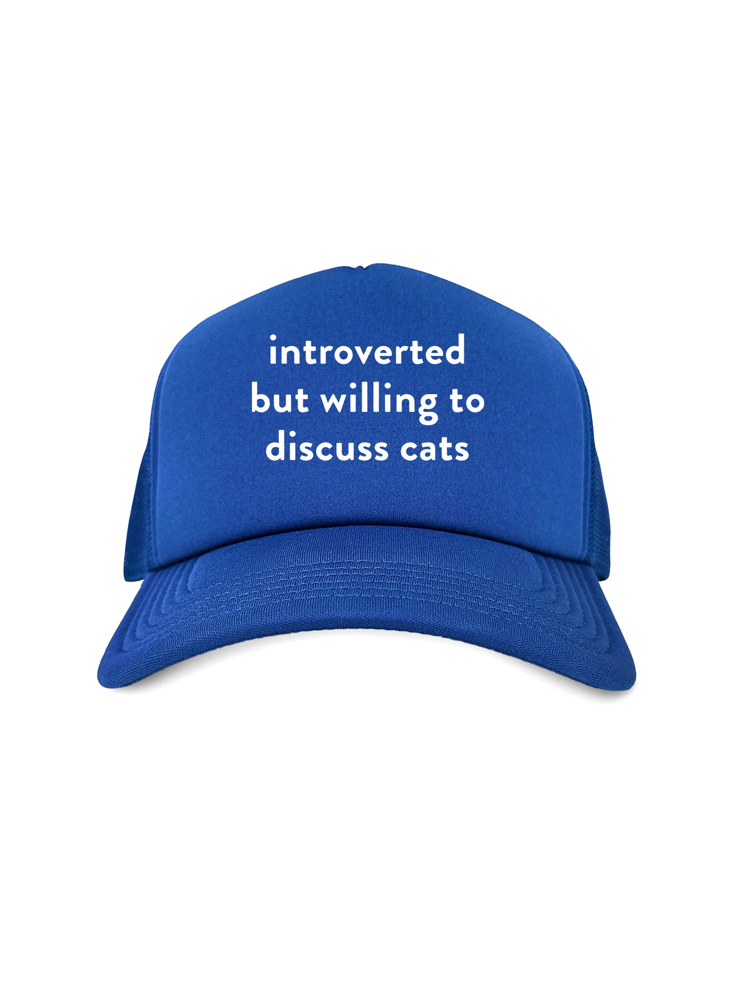 Introverted But Willing To Discuss Cats Foam Trucker Cap - Image 12