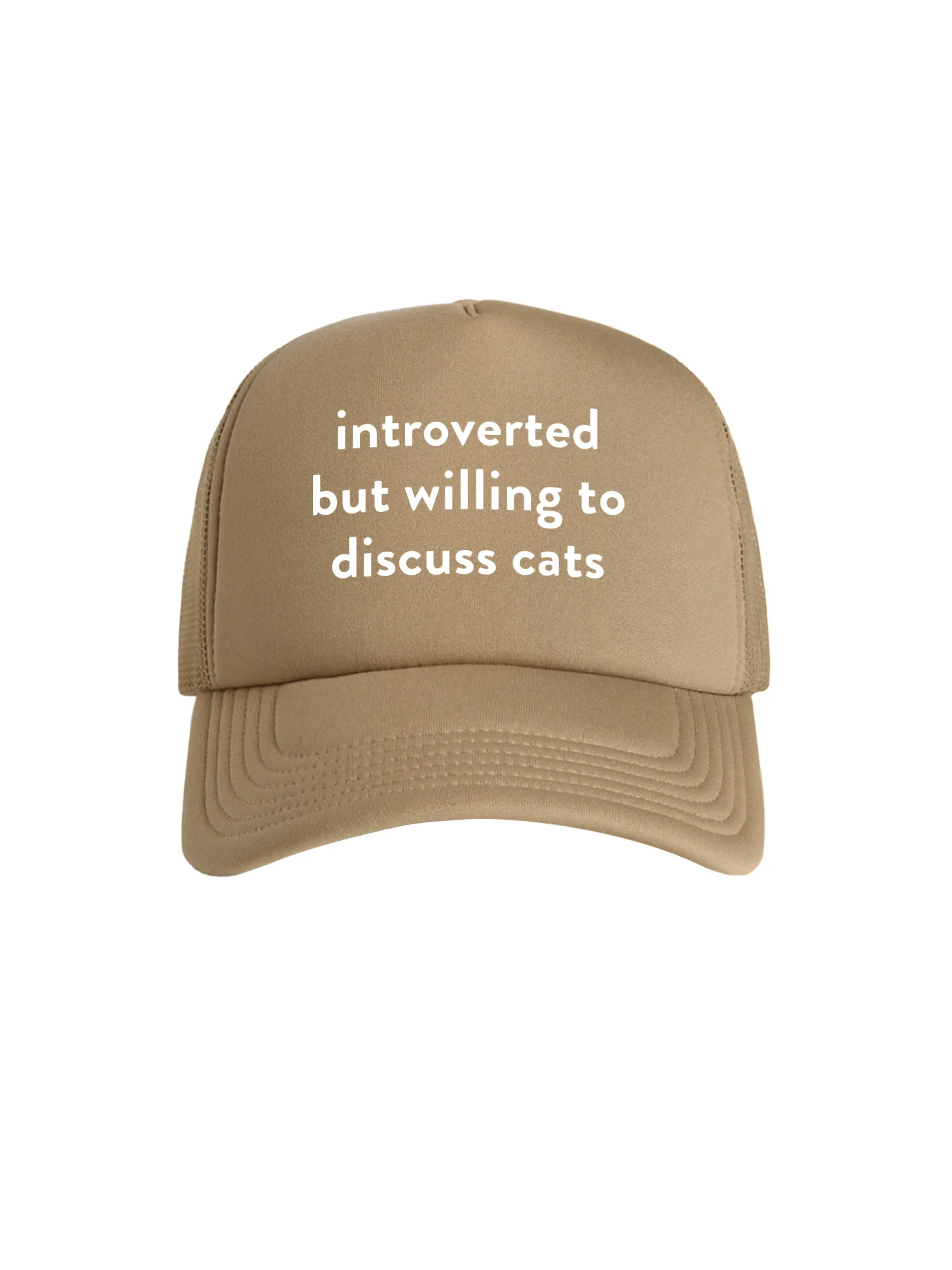 Introverted But Willing To Discuss Cats Foam Trucker Cap - Image 7